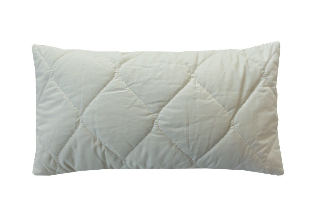 geborgenschlafen Reisekissen Naturlatex – 27x45 cm – Bio-Bezug – formstabil – waschbar, Füllung aus Füllung aus Naturlatexflocken