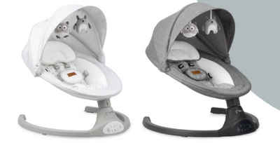 LeNoSa Babyschaukel elektrische Babywippe Luxus Wiege mit Fernbedienung & Bluetooth, mit Sound
