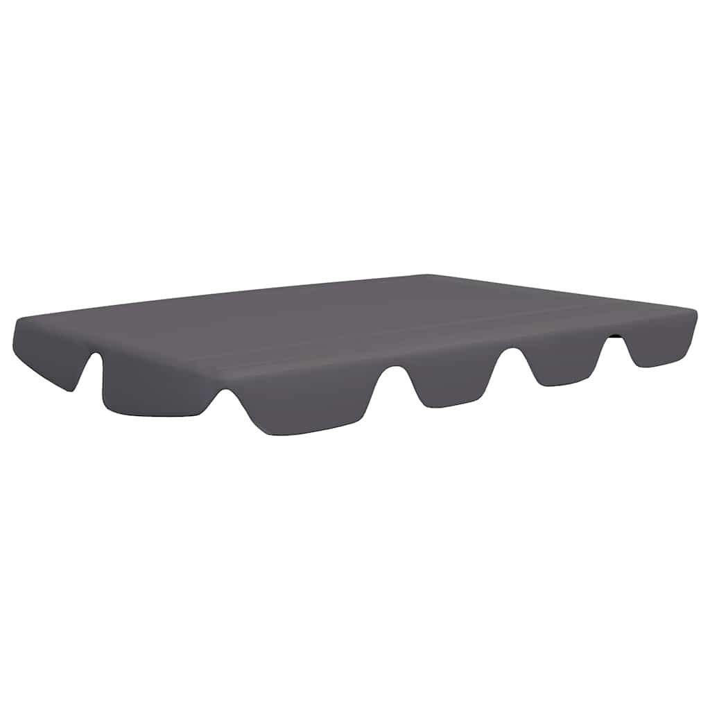 vidaXL Pavillon-Ersatzdach Ersatzdach für Hollywoodschaukel Anthrazit 150/130x105/70 cm, 210 x 146 cm