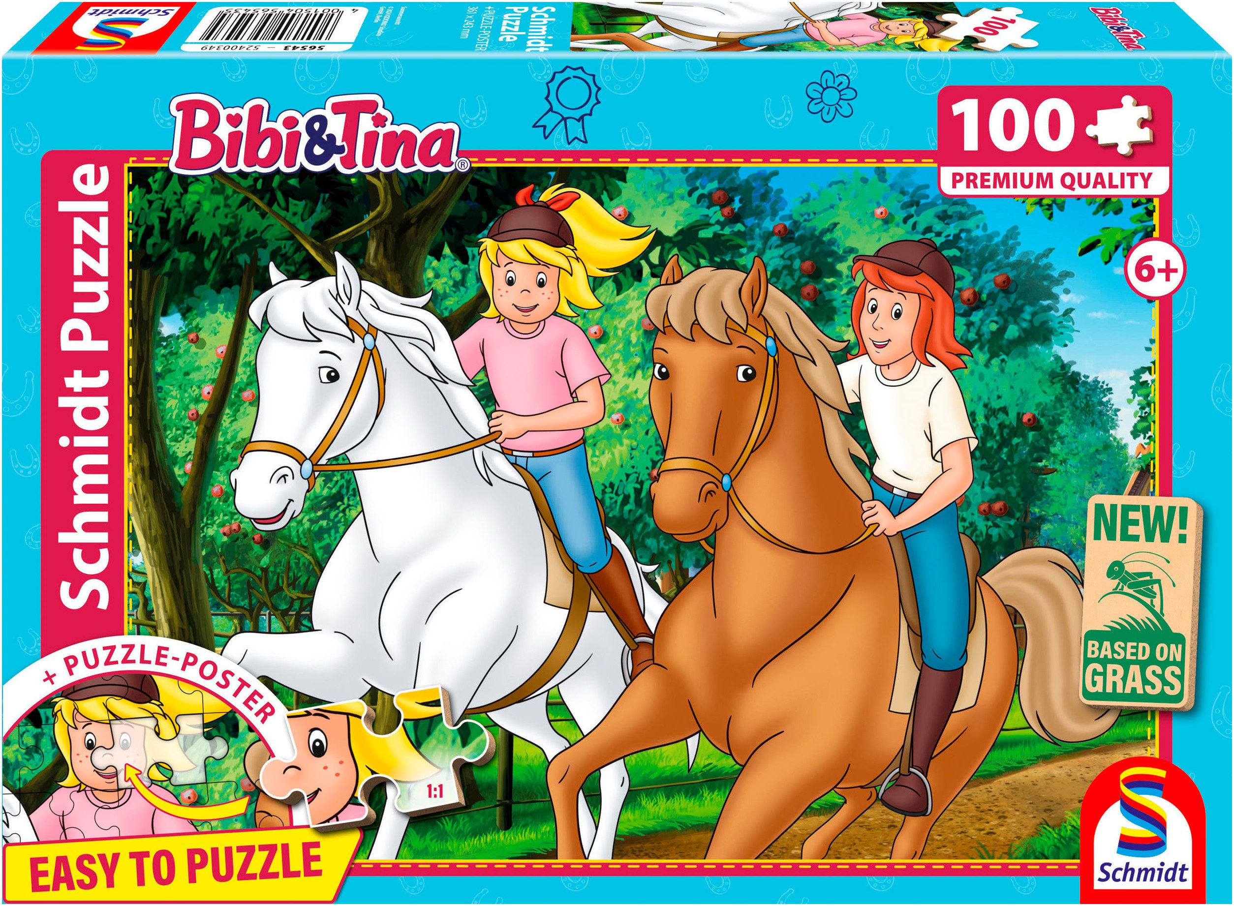Schmidt Spiele Puzzle Bibi & Tina, Sommerausritt, 100 Puzzleteile, Made in günstig online kaufen