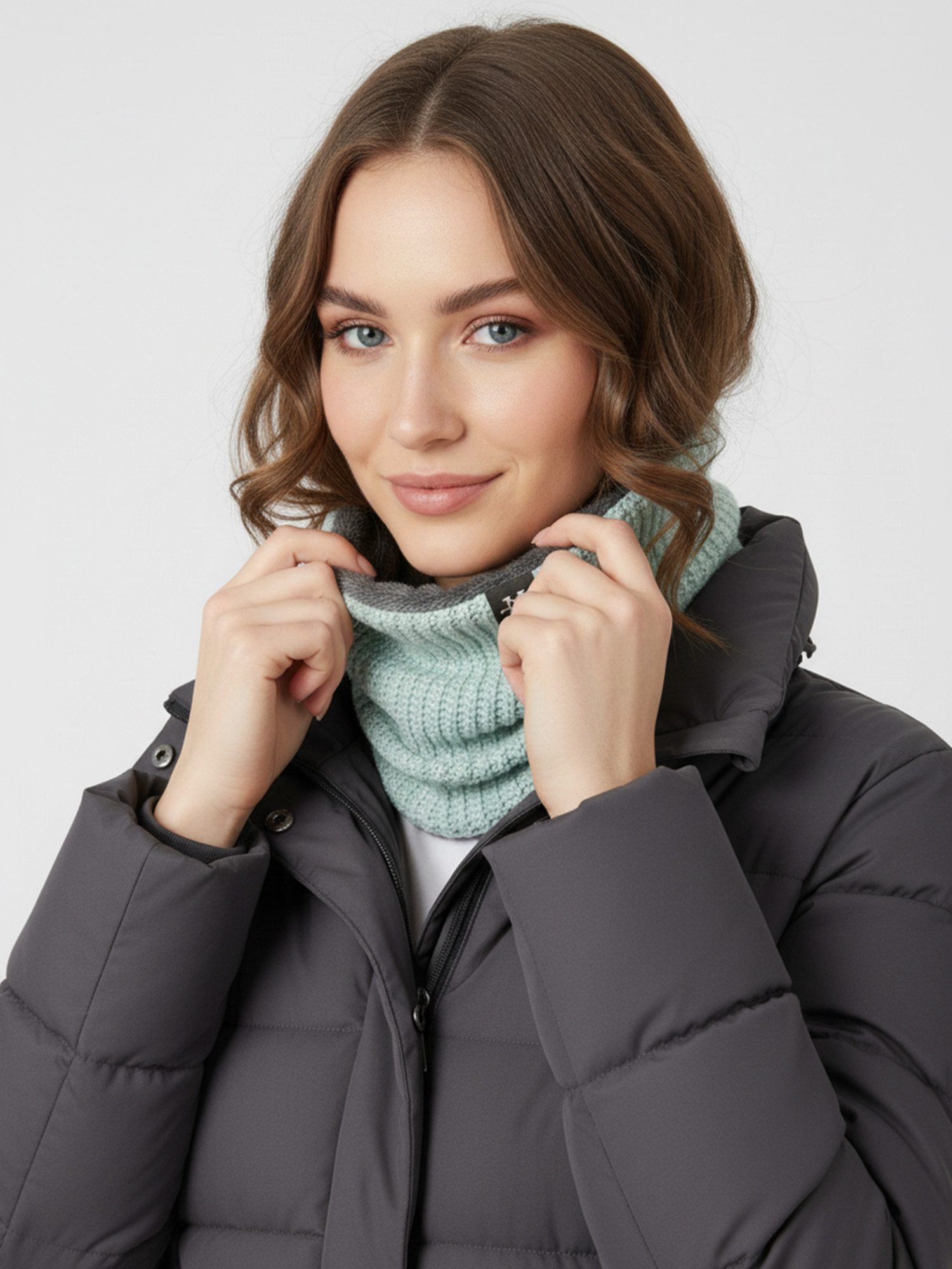 Manufaktur13 Loop Knit Neckwarmer - Schlauchschal, Halstuch, Halsschal, dehnbar/flexibel