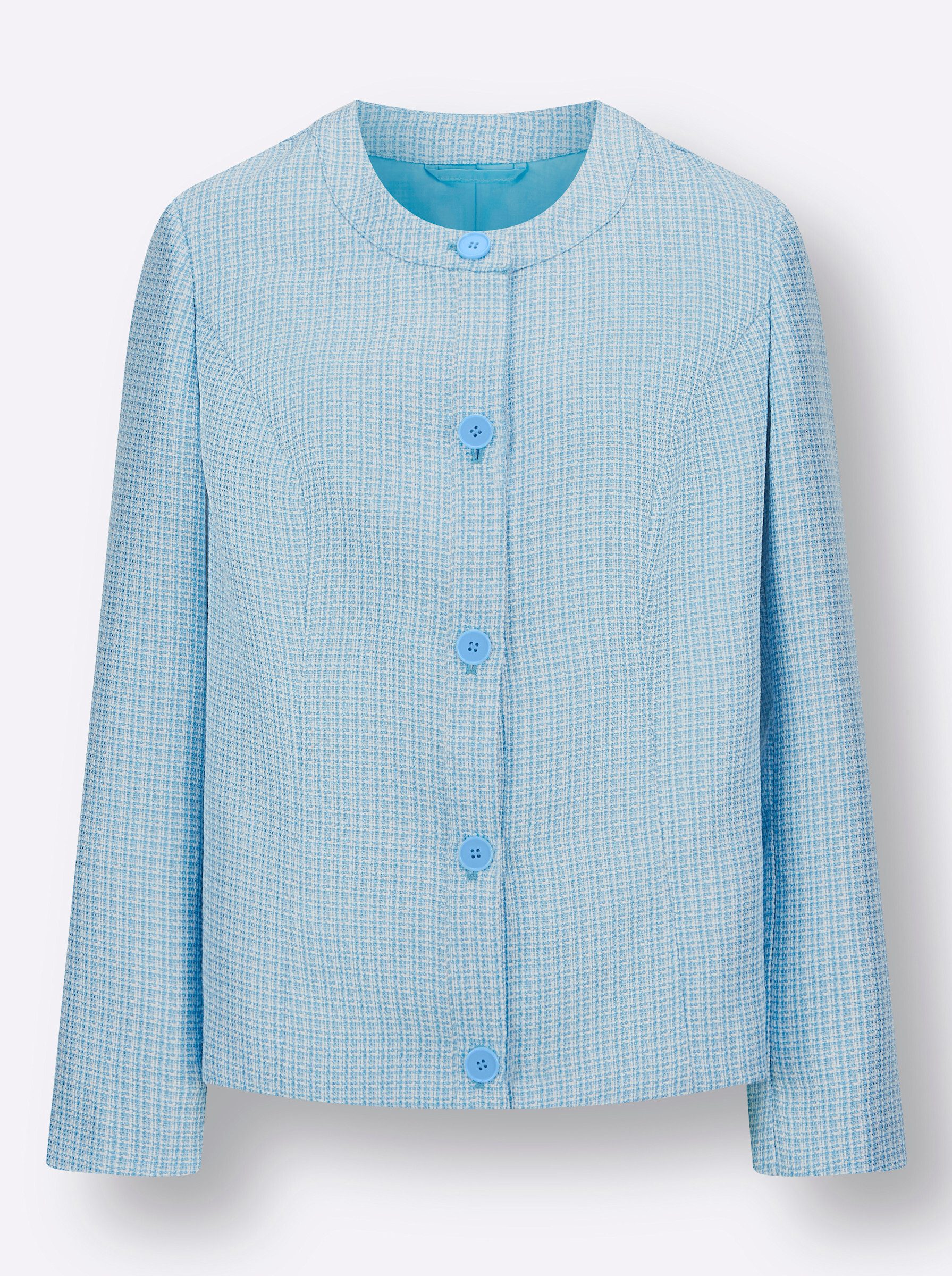 Sieh an! Blusenblazer Bouclé-Blazer Langarm