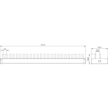 SIEMENS Verteilerbox Siemens 5ST3674-0 Sammelschiene Anzahl Reihen 2 10 mm² 63 A 230 V