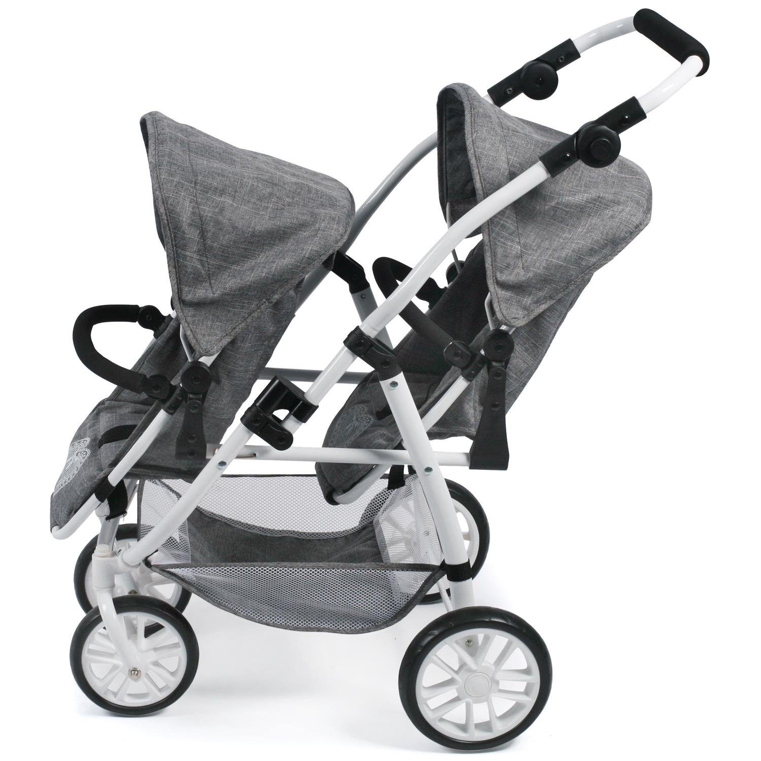 CHIC2000 Puppenwagen 689 76 Tandembuggy VARIO, Jeans Grey