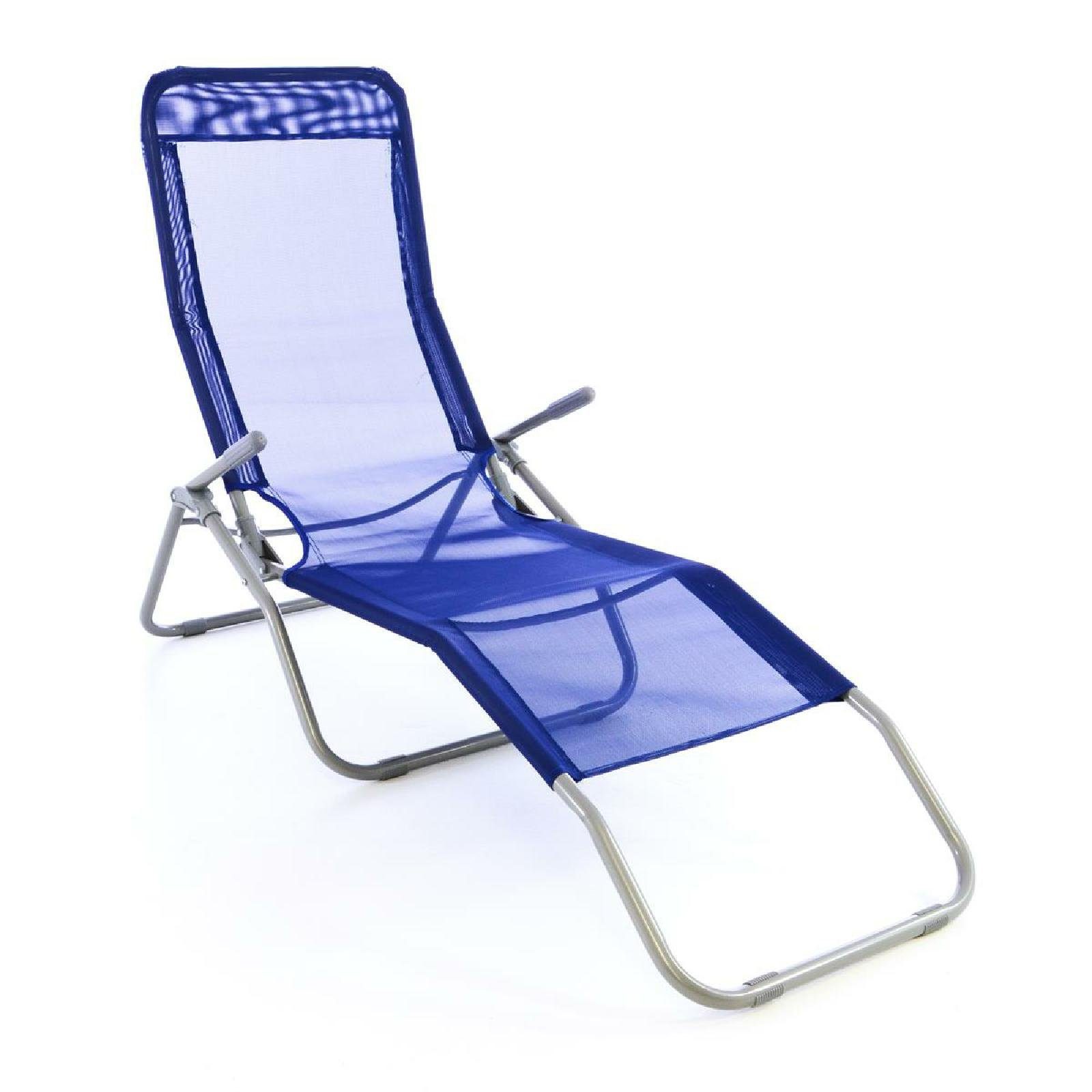 Gartenliege Camping-Liege Blau