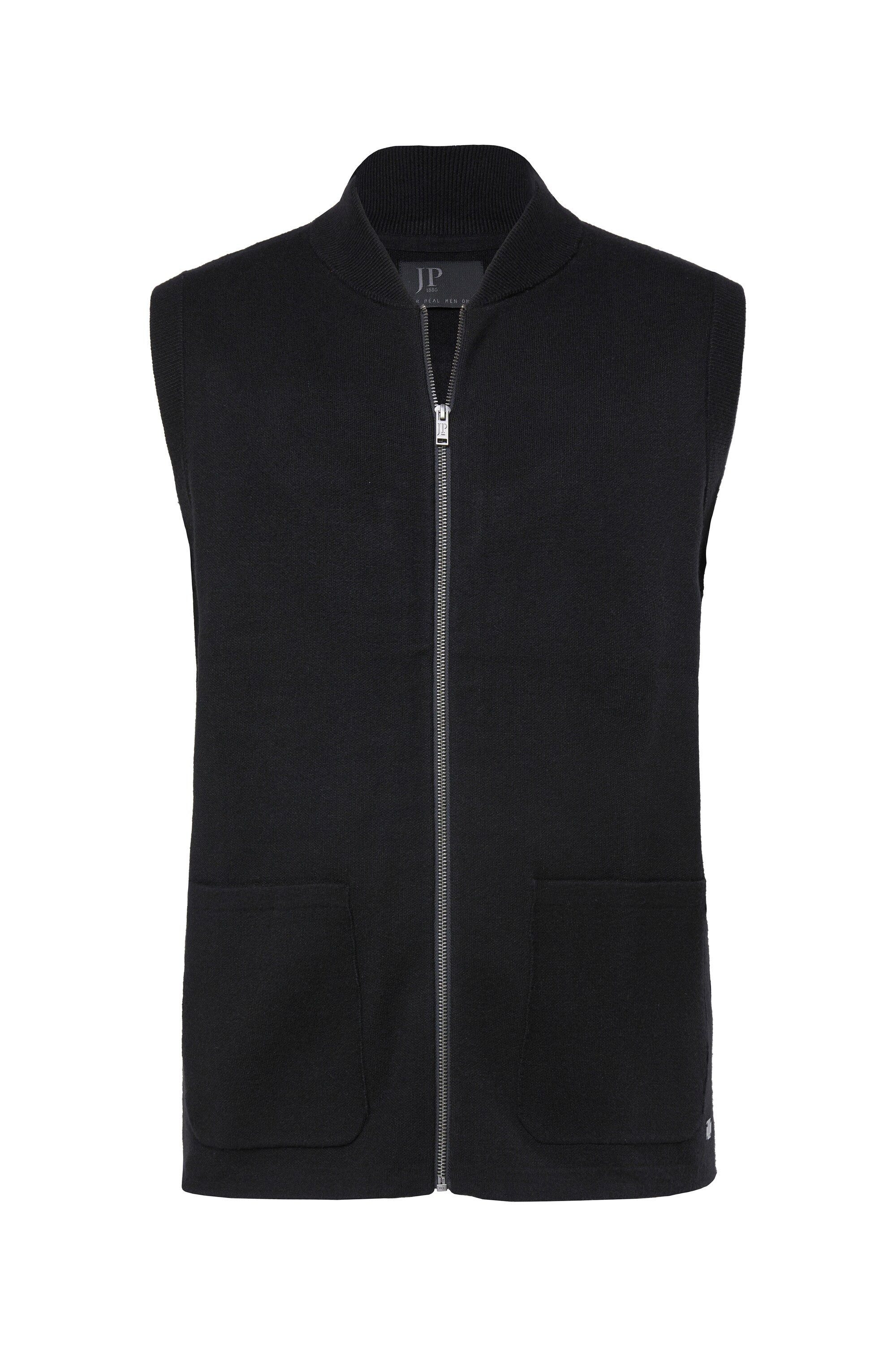 JP1880 Steppweste Weste elastischer Strick Collegekragen Zipper günstig online kaufen