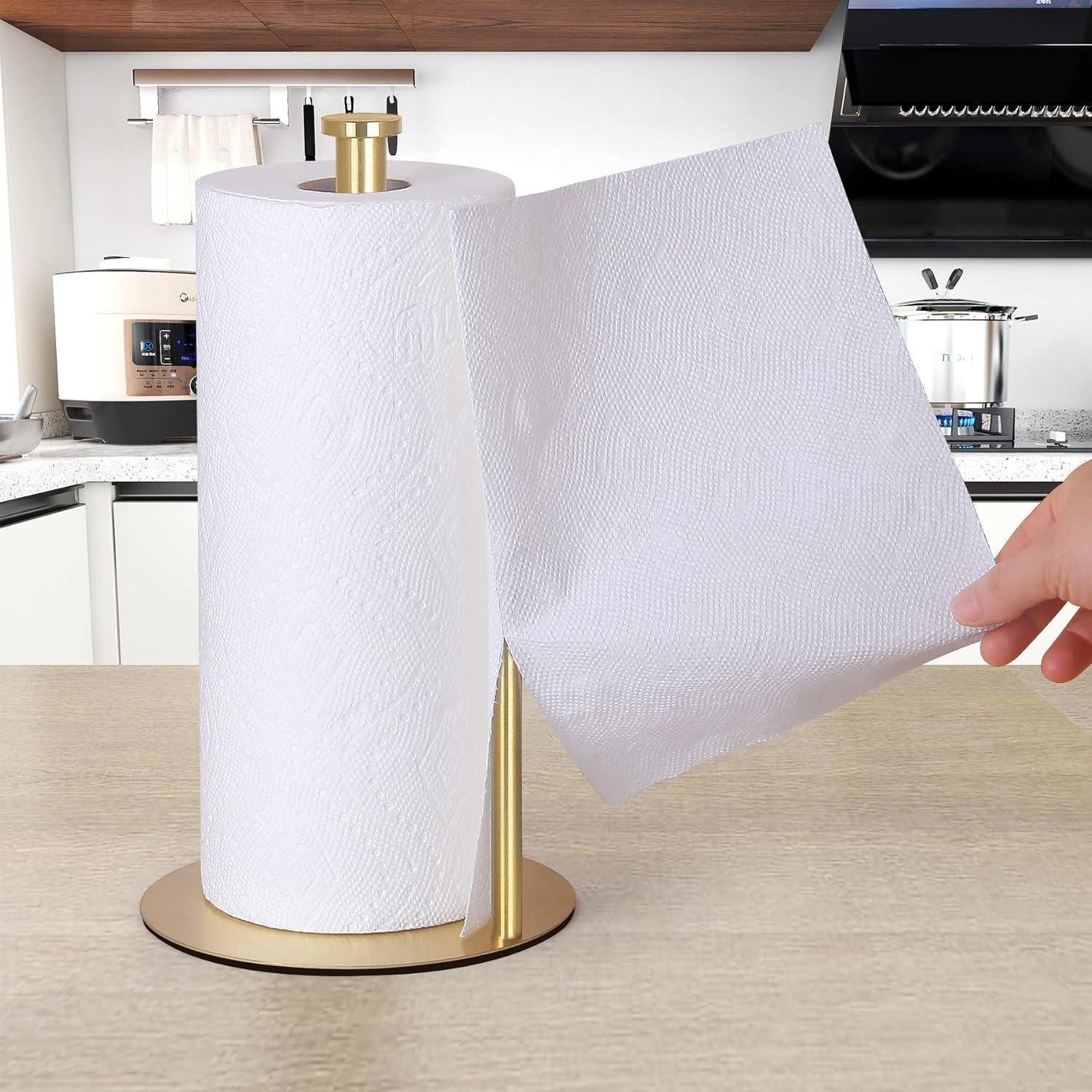 LuxusKollektion Küchenrollenhalter Küchenrollenhalter Edelstahl Gold stehend große Rollen Goldfarben