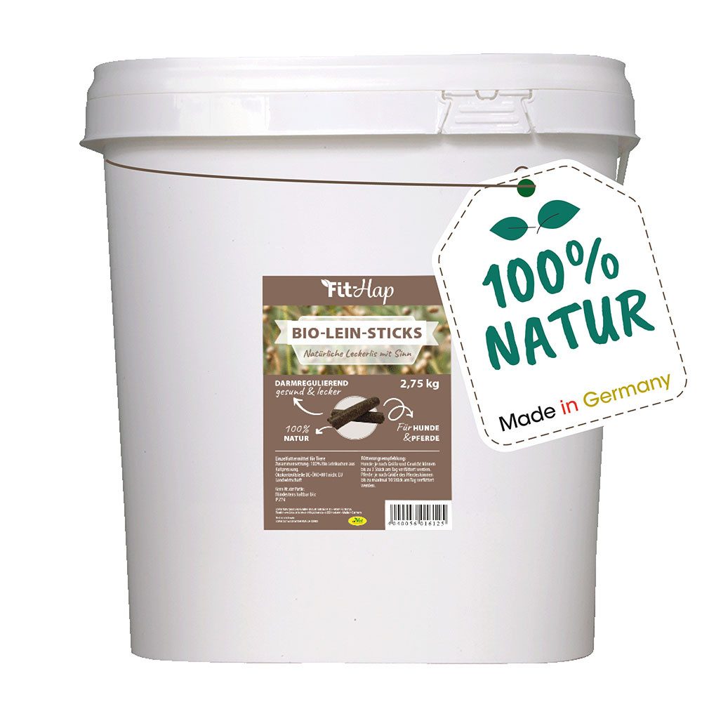 cdVet Fit-Hap Bio-Lein-Sticks, Snack für: Pferde, Hunde, Das ideale Leckerli für zwischendurch, perfekt portionierbar