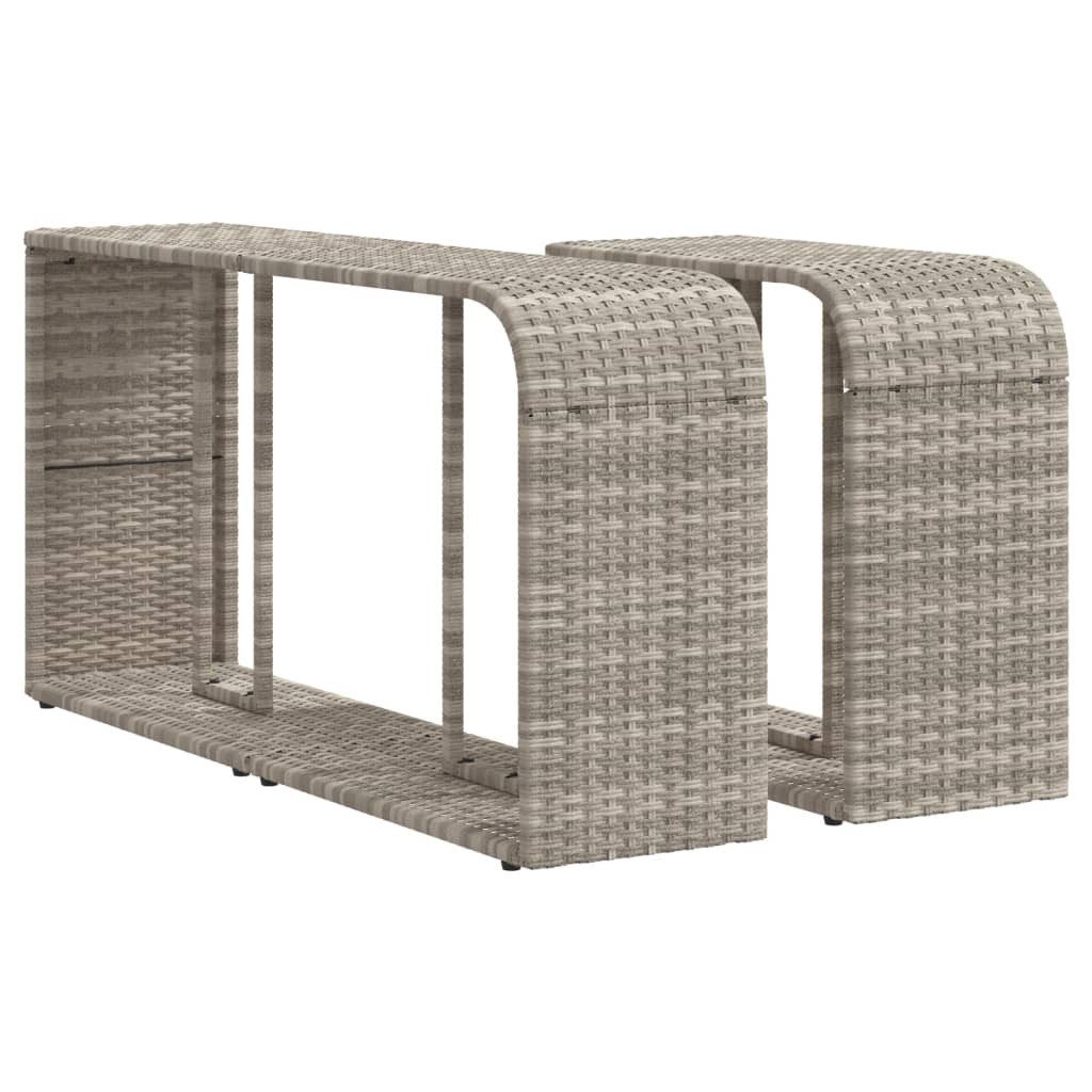 vidaXL Regal Outdoor-Rgale 2 Stk. Hellgrau günstig online kaufen