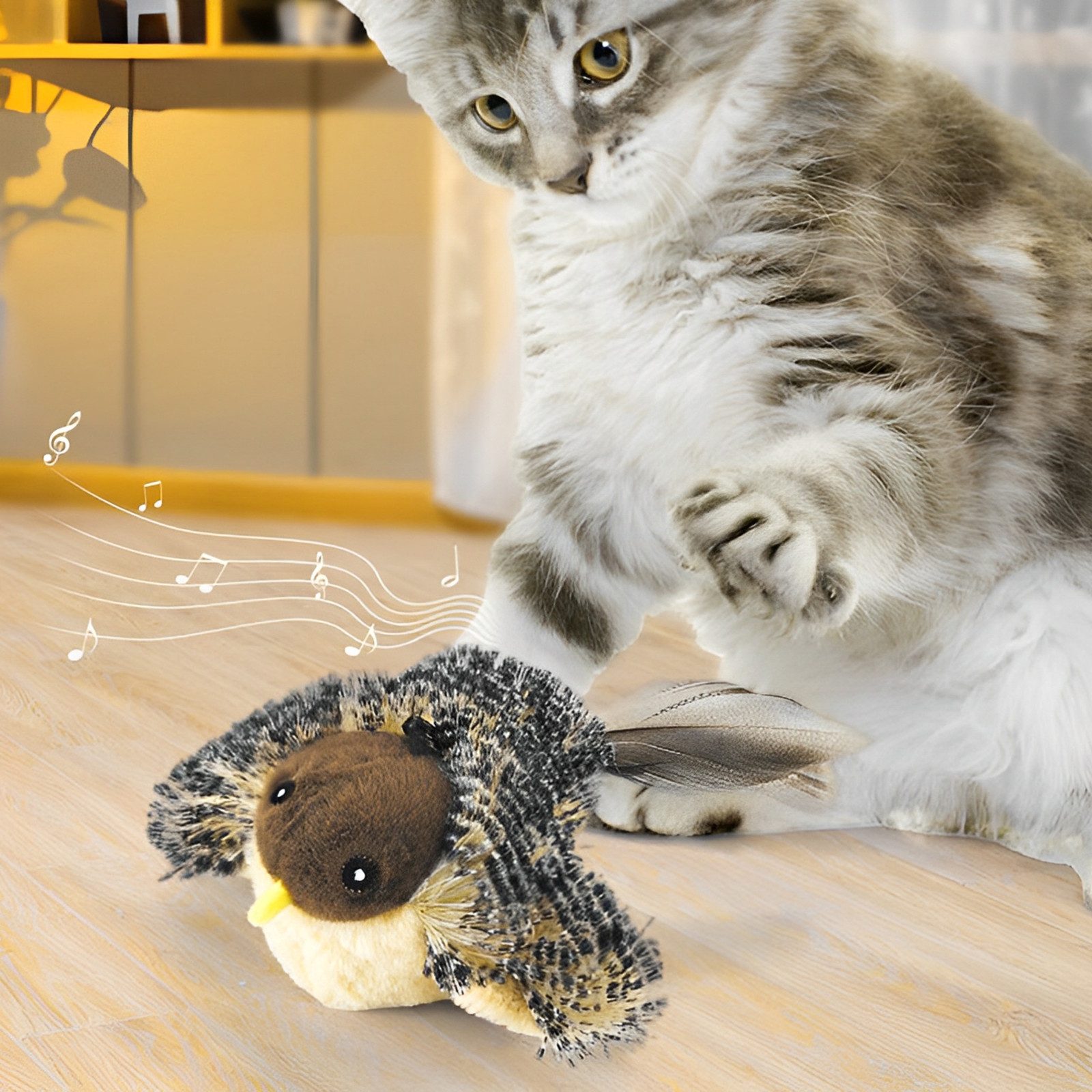 BlingBin Tierkuscheltier Interaktives Katzenspielzeug mit Fernbedienung günstig online kaufen