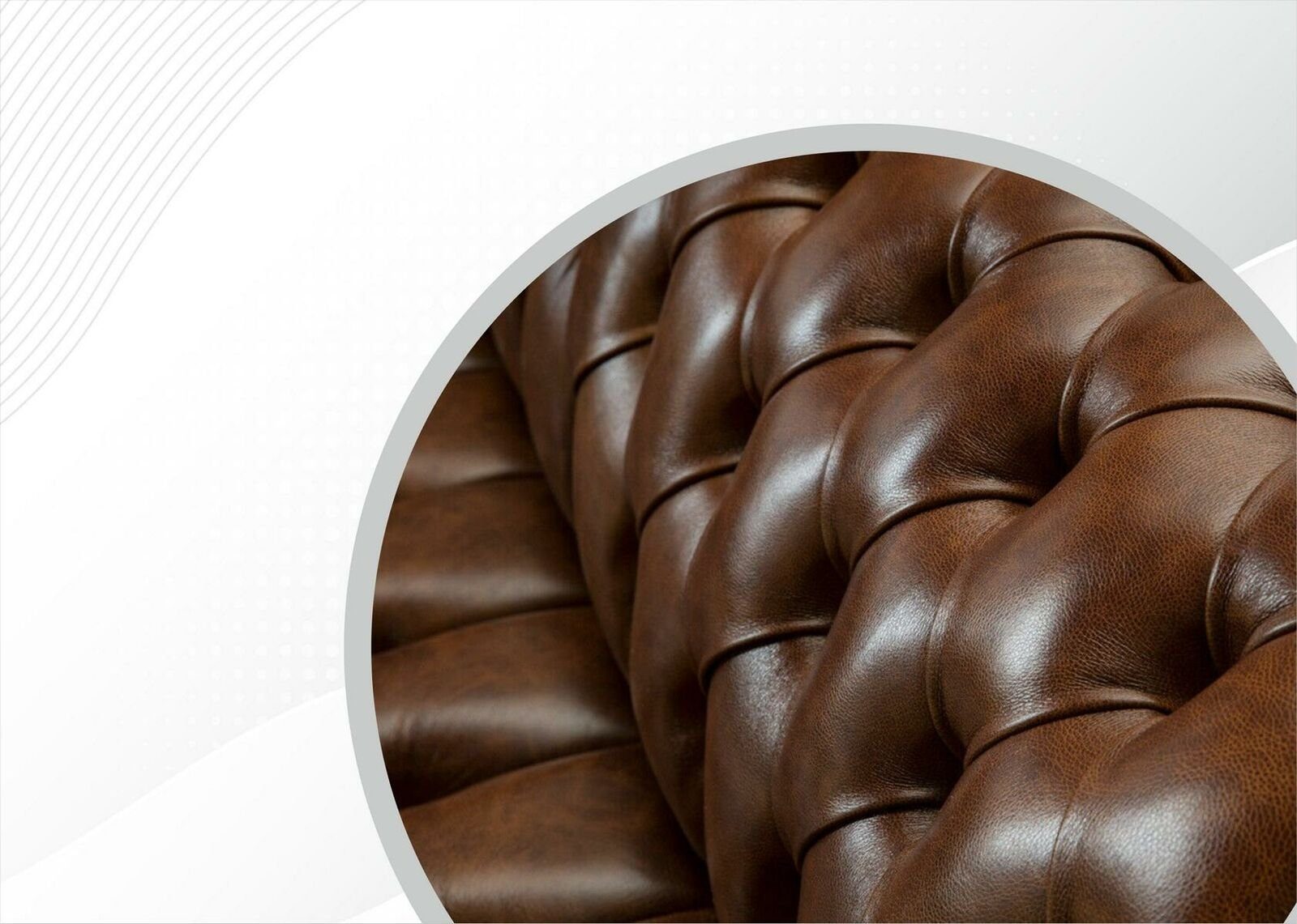 JVmoebel Chesterfield-Sofa, Chesterfield big 4 Möbel Sitzer Sofa Couchen Braun Design sofas Leder xxl Modern