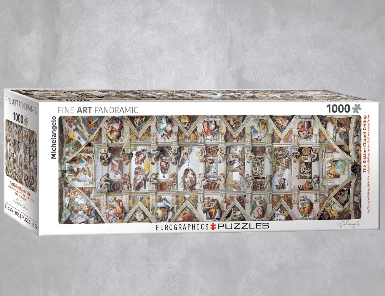 empireposter Puzzle Michelangelo - Sixtinischen Kapelle - 1000 Teile Panorama Puzzle - Format 96x32 cm, 1000 Puzzleteile