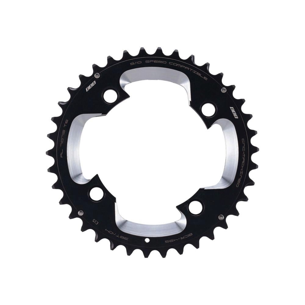 Kettenschaltung BBB Kettenblatt MTB Gear comp. 3x10 Shimano 38T/104mm anthrazit