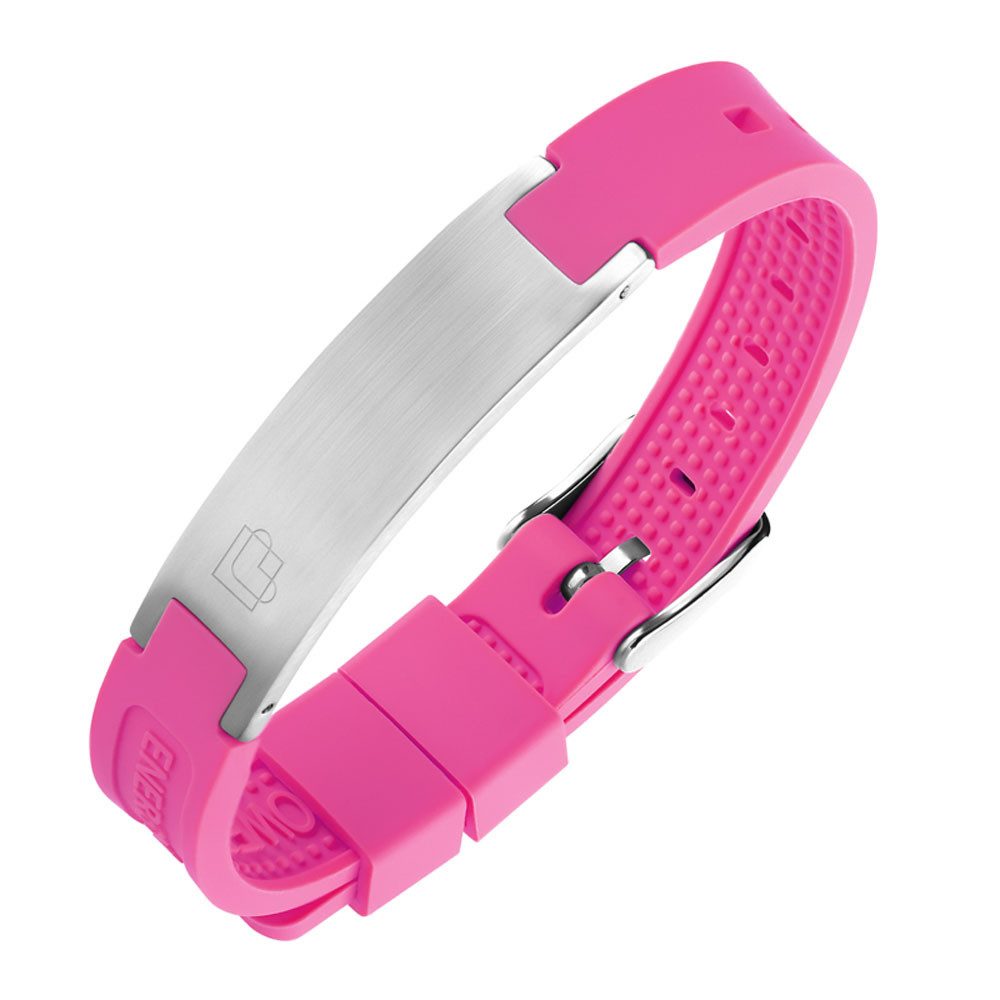 Lunavit Armband Lunavit Magnet Silikonarmband Sporty Pink günstig online kaufen