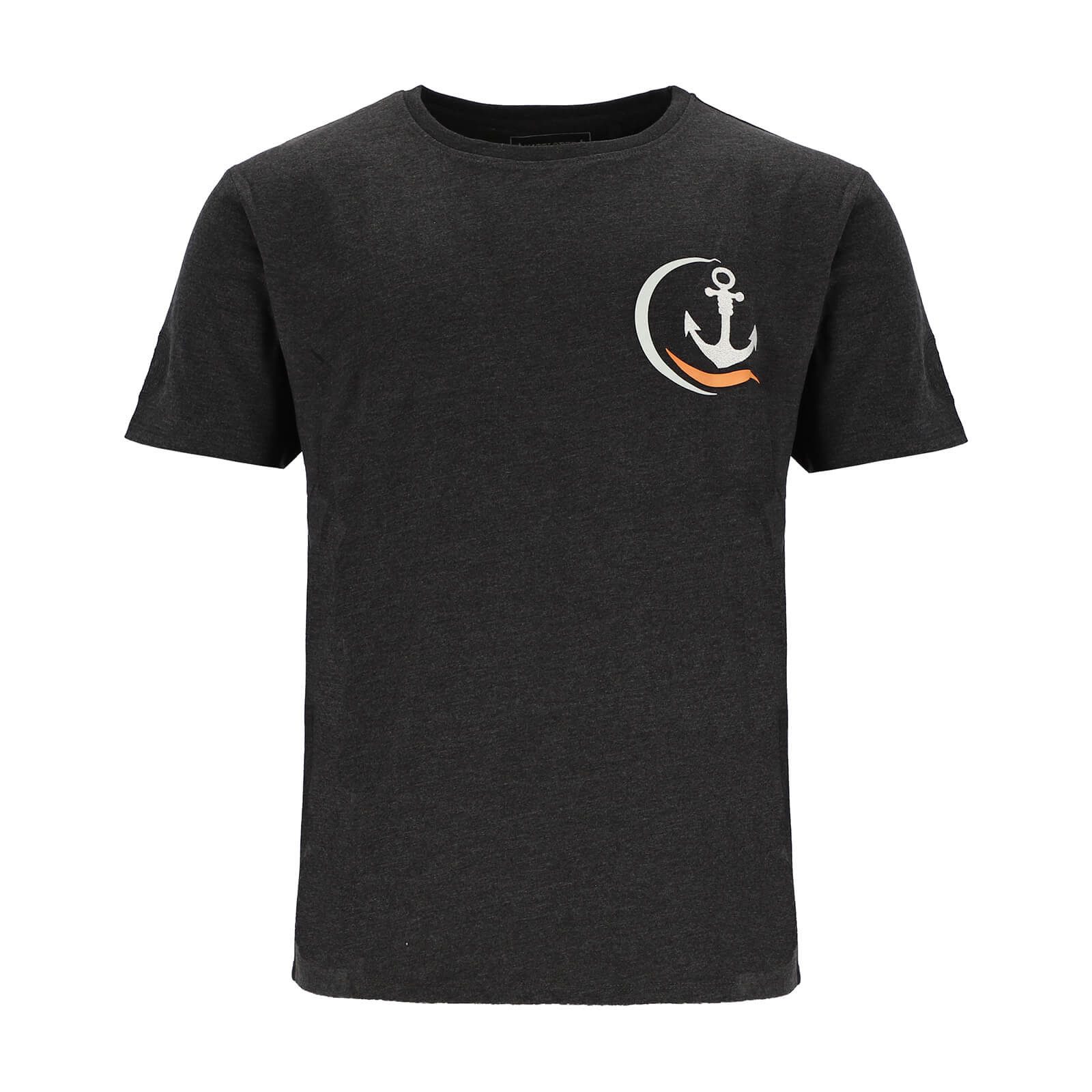 Wattlöper T-Shirt 11370 Herren Kurzarm-Shirt Anker-Design mit Wellen- & Halbkreis-Print Sommershirt & Freizeitshirt mit Rundhalsausschnitt - Maritimes Design