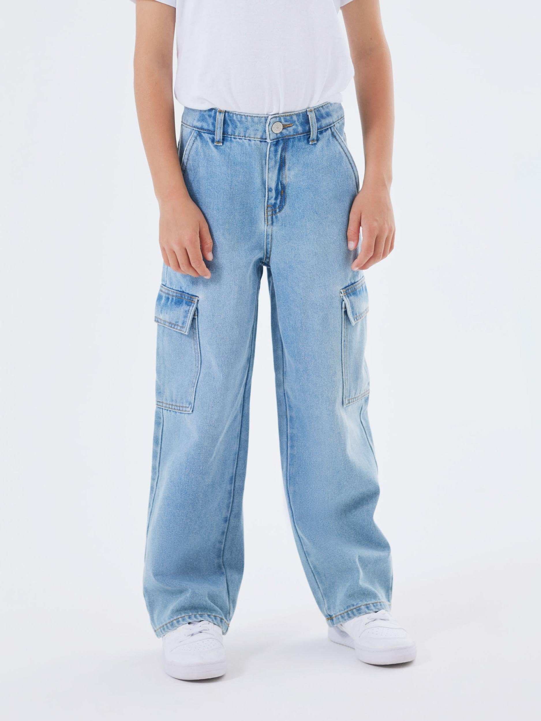 verleiht Artikel Jeans Weite Name mehr NKFROSE HW JEANS WIDE Used-Optik Charakter CARGO dem It NOOS, 6190-BS