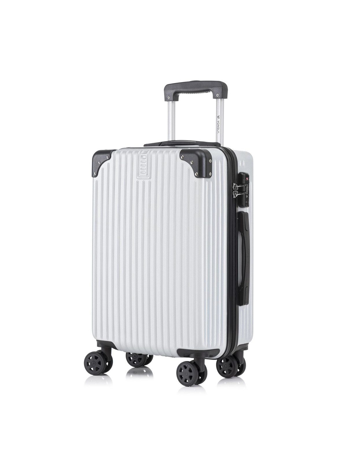 YONSLY Hartschalen-Trolley Premium Reisekoffer Hartschalen-Trolley Kabinenkoffer, 4 Rollen, TSA-Schloss, YKK-Reißverschluss, austauschbare Rollen und Griffe