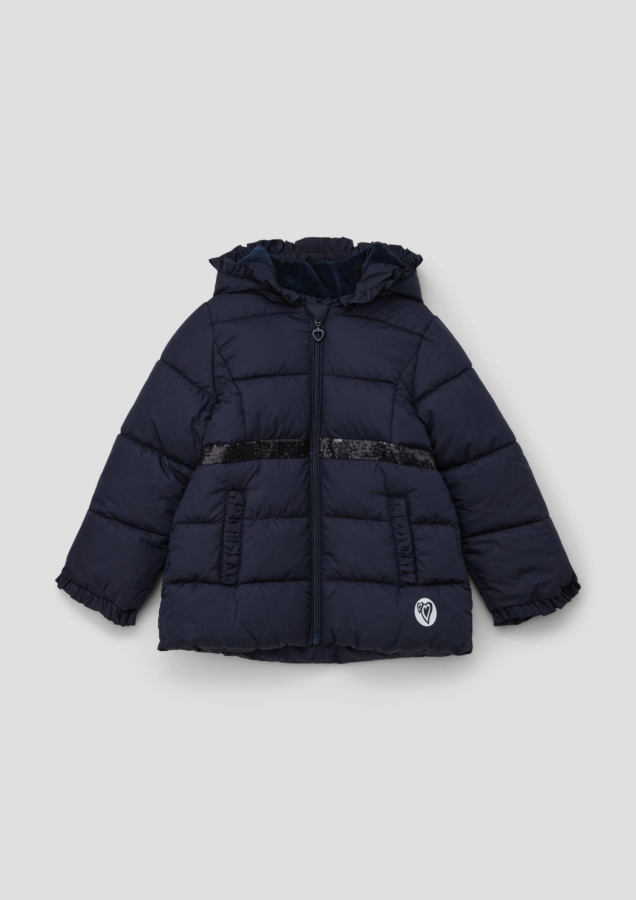 s.Oliver Funktionsmantel Outdoor-Mantel Steppjacke mit Pailletten