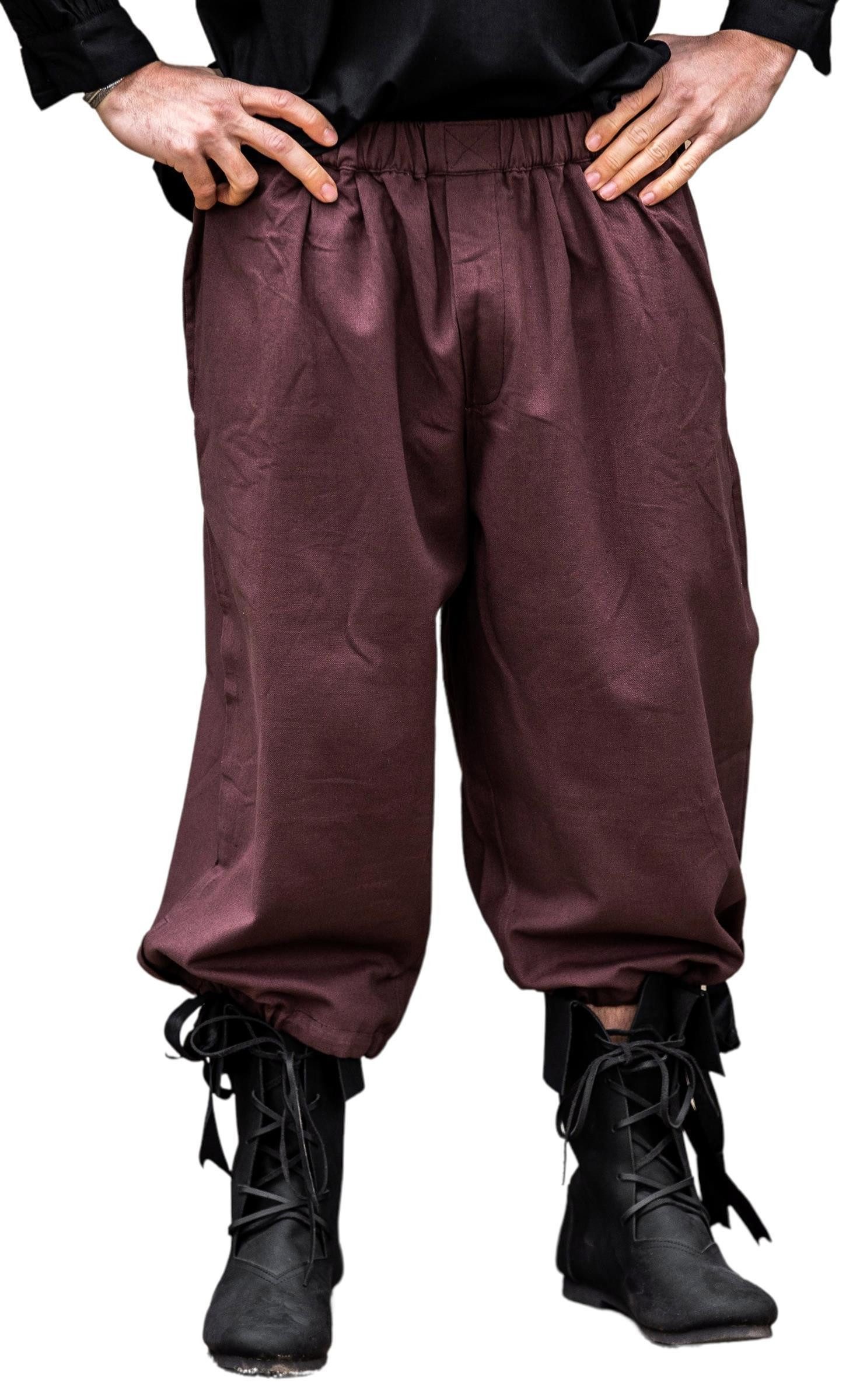 Wikinger-Kostüm Kniebundhose "Vincent" mit Gummizug