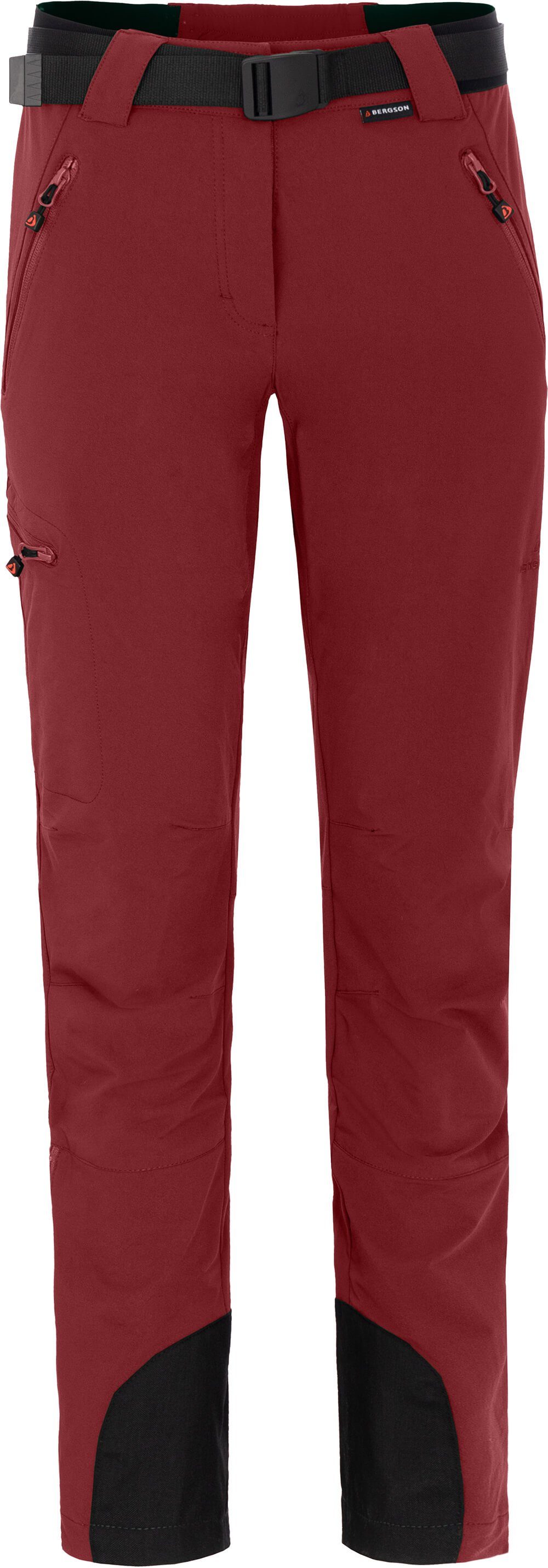 Bergson Outdoorhose TUULIKKI Damen Wanderhose, robust, bielastisch, Normalgrößen, Tomaten rot