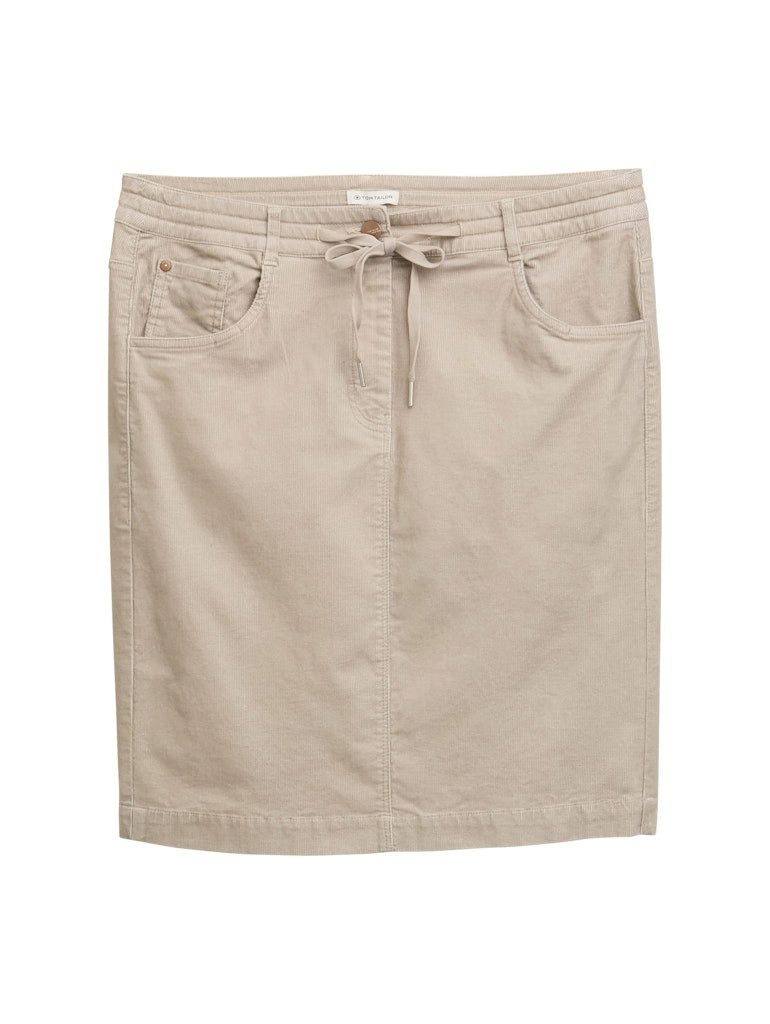 TOM TAILOR Sommerrock Cord-Rock im Five-Pocket-Style Kordelzug am Bund für günstig online kaufen