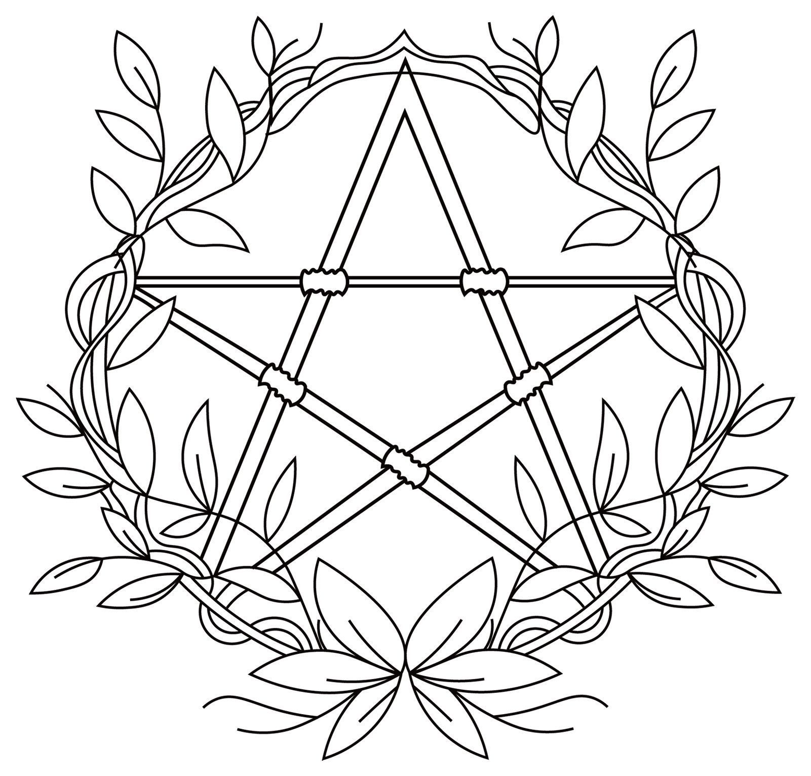 Jumpeak Wanddekoobjekt Pentagramm Kranz Wanddekoration, Geometrischer Kranz Dekor, Natürlich, Hergestellt aus Metall,Schwarz,weiß