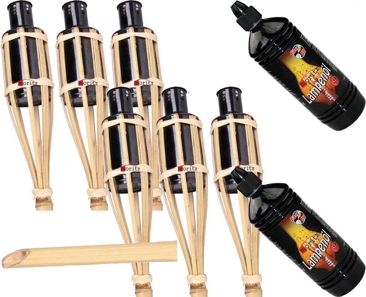 Moritz Gartenfackel »6x Fackeln 90 cm + 2 Liter Lampenöl