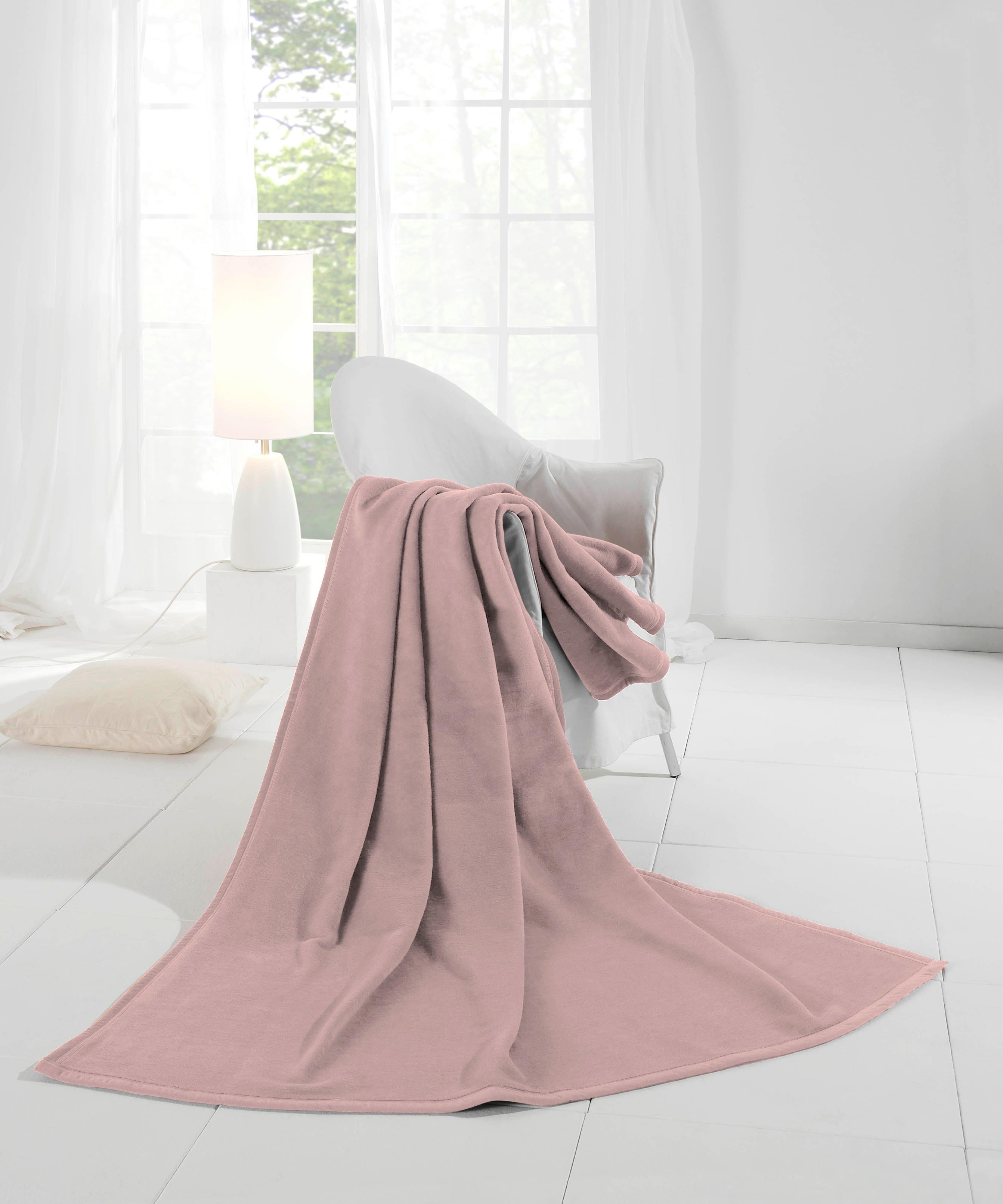 Wohndecke Cotton Home, Biederlack, im Uni Design, Kuscheldecke günstig online kaufen
