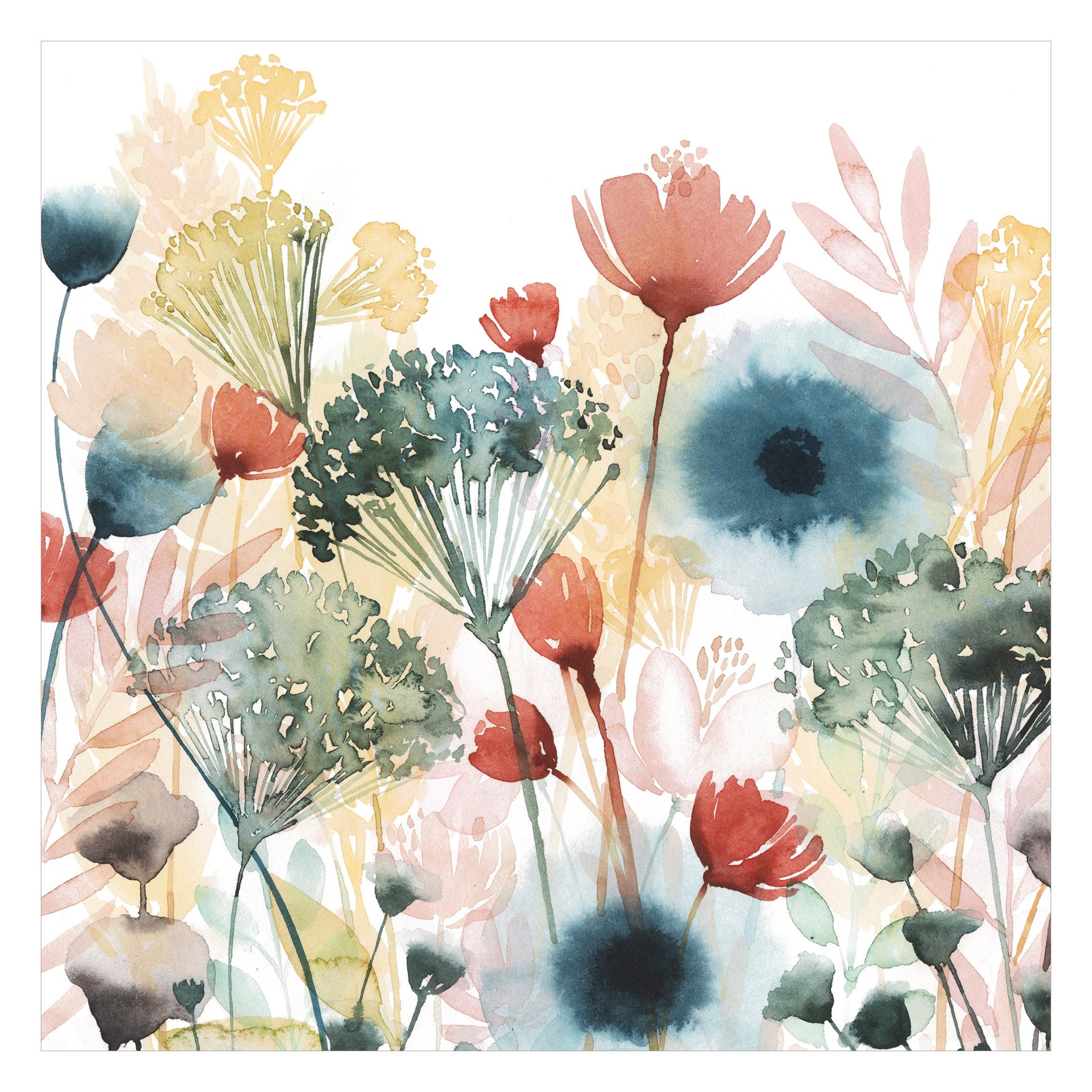 Bilderdepot24 Fototapete Blumen Wildblumen Sommer Blumentapete Floral Natur Modern Kunst, Glatt, Matt, (Vliestapete inkl. Kleister oder selbstklebend), Wohnzimmer Schlafzimmer Küche Flur Motivtapete Vliestapete Wandtapete