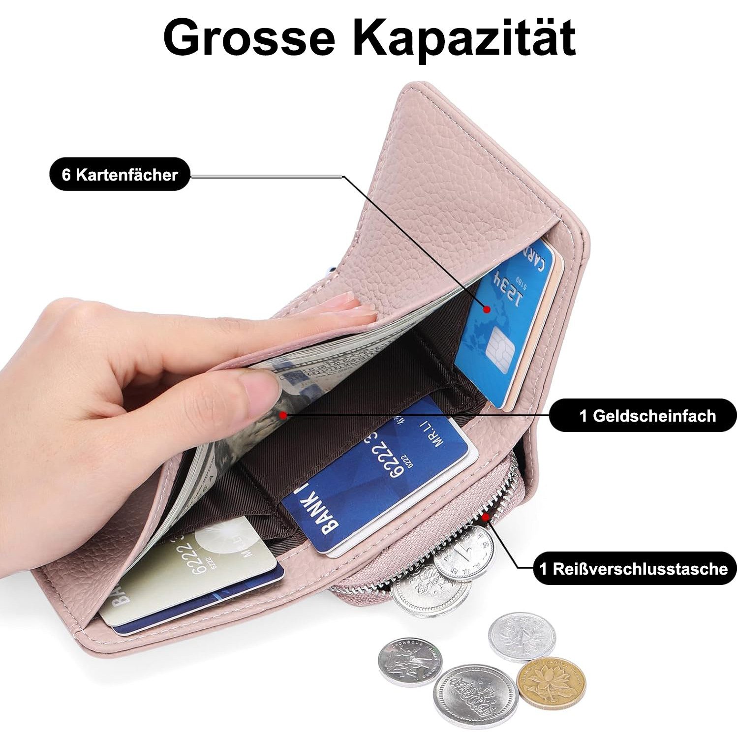 OKWISH Geldbörse Damen Geldbeutel Geld Beutel günstig online kaufen