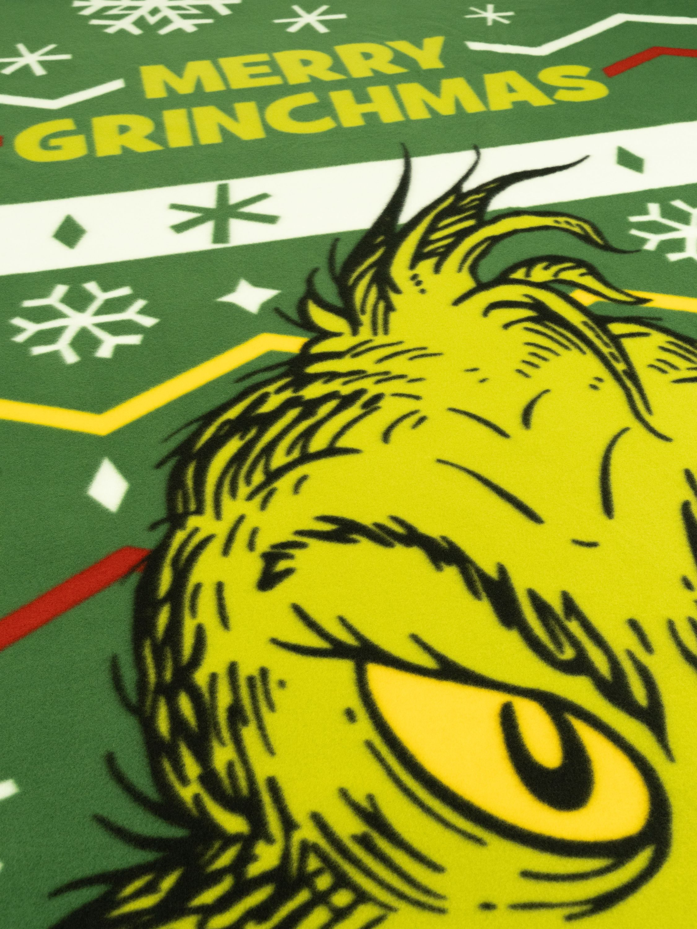 Wohndecke The Grinch Fleecedecke Merry Grinchmas Kuscheldecke 130 x 170 cm, United Labels® – Bild 5 von 5