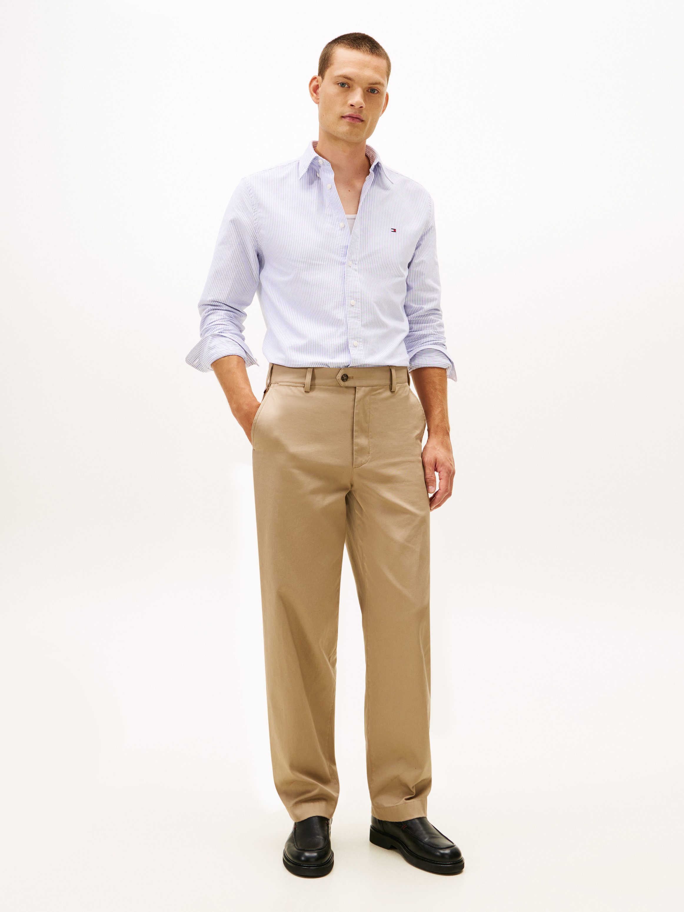 Tommy Hilfiger Langarmhemd HERITAGE OXFORD STRIPE Regular Fit SHIRT Regular Fit Oxford Casual