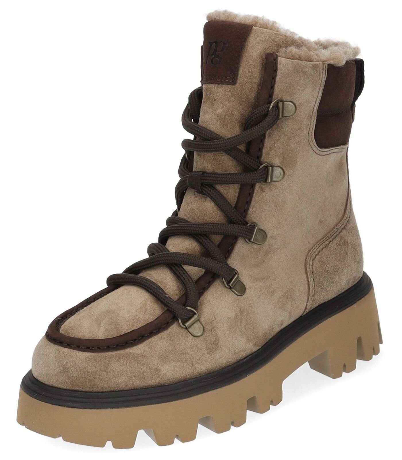 Paul Green Damen Schnürstiefeletten - Elegante Boots Mit Blockabsatz