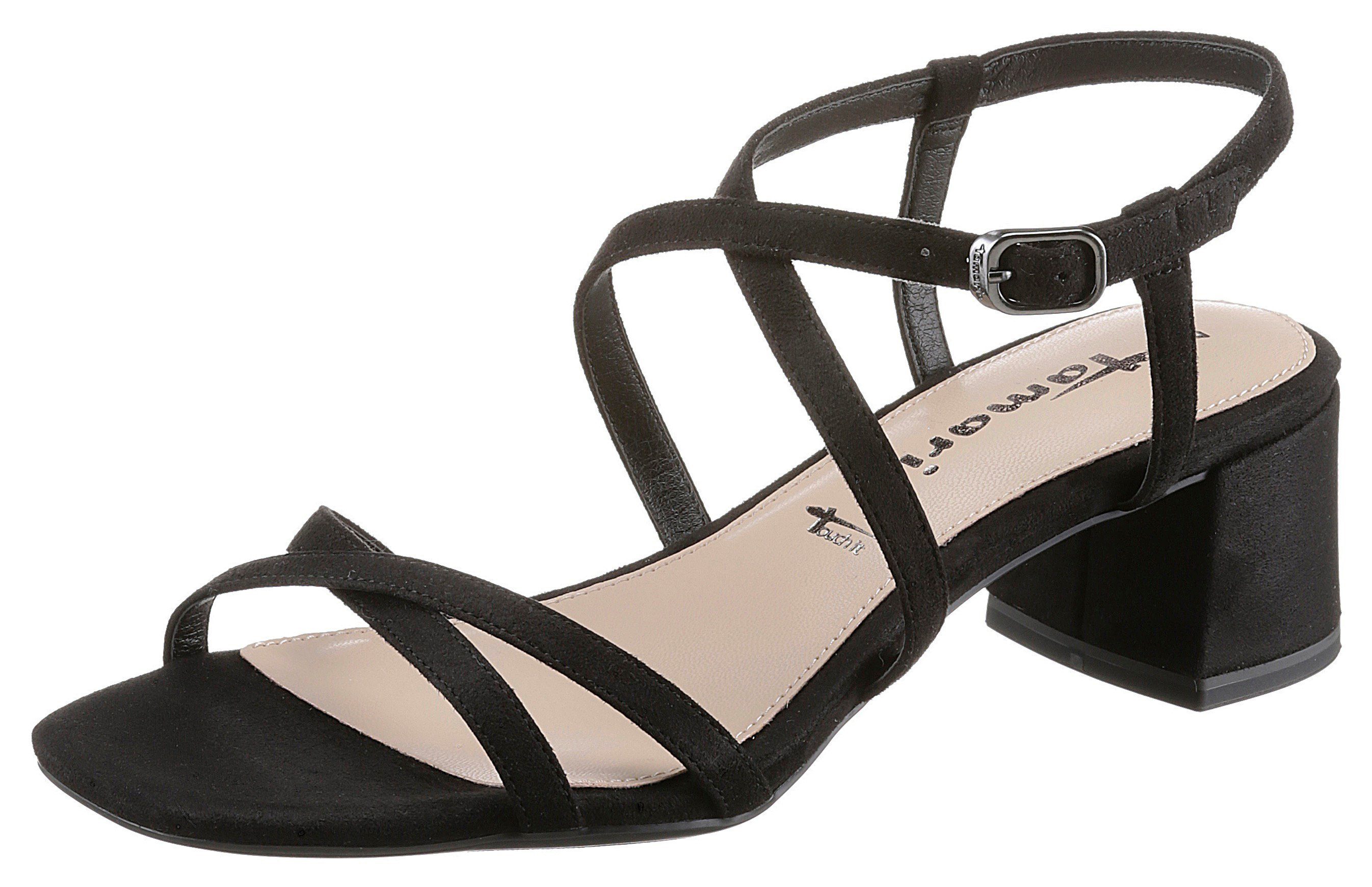 Tamaris Sandalette, Sommerschuh, Sandale, Blockabsatz, mit feinen Riemchen günstig online kaufen