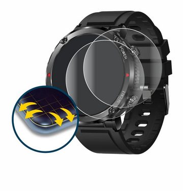 BROTECT Full-Screen Schutzfolie für LIGE Smartwatch 1.6", Displayschutzfolie, 2 Stück, 3D Curved klar