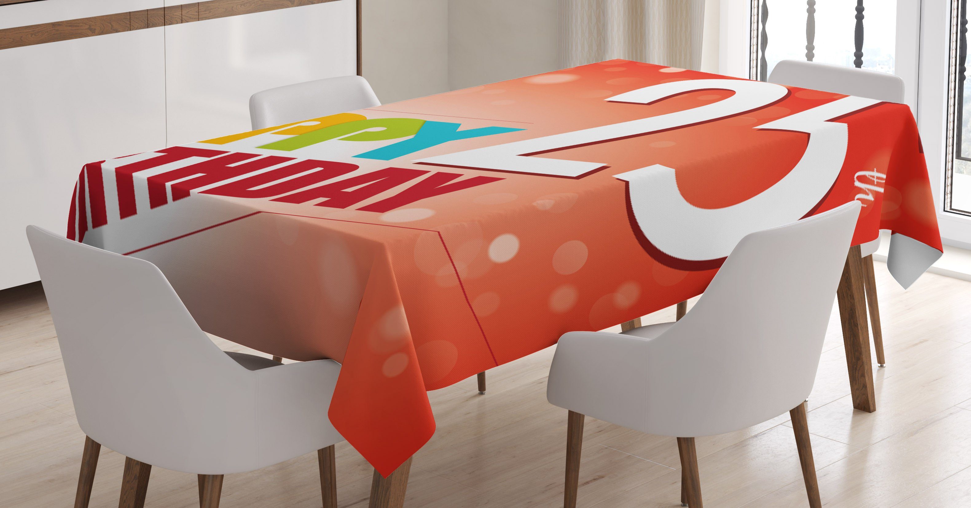 Bunte Tischdecke Waschbar Außen Bereich Farbfest Abakuhaus abstrakte Klare den Farben, Für geeignet Spaß