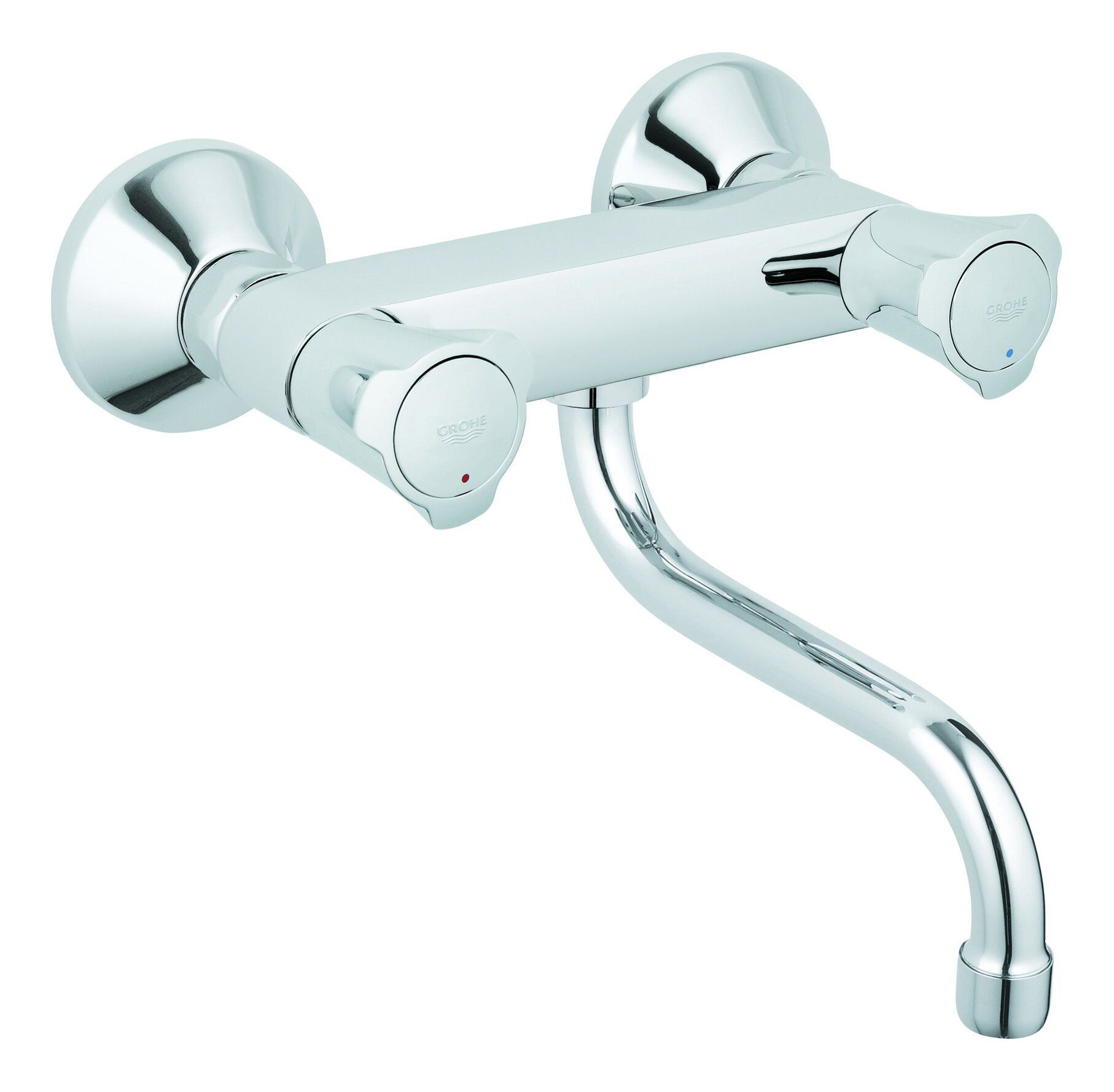 Grohe Küchenarmatur Costa Zweigriff Spültischbatterie Wandmontage - Chrom