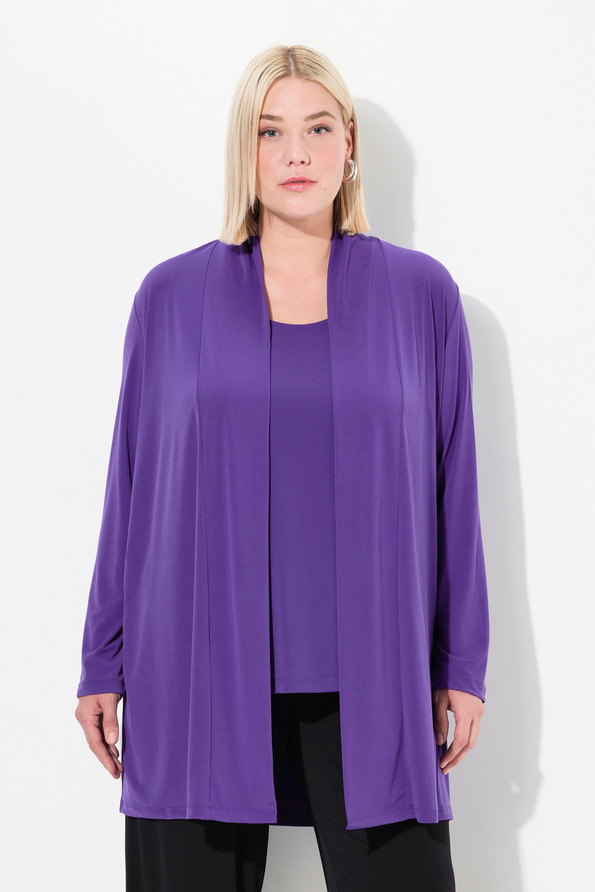Ulla Popken Shirtjacke Jerseyjacke offene Form günstig online kaufen