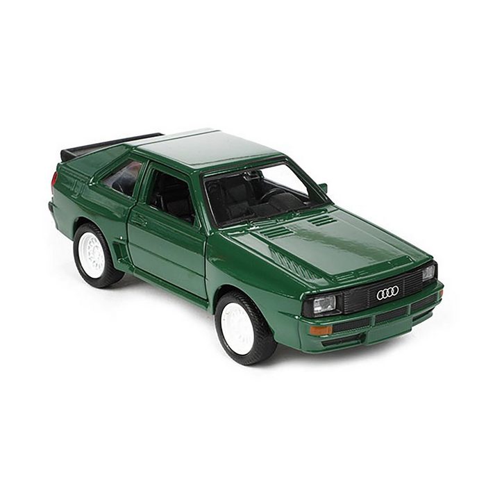 Welly Modellauto Audi Sport Quattro 11 5cm Modellauto Metall Modell Auto 41 (Grün) Spielzeugauto Fahrzeug Kinder Geschenk Spielzeug