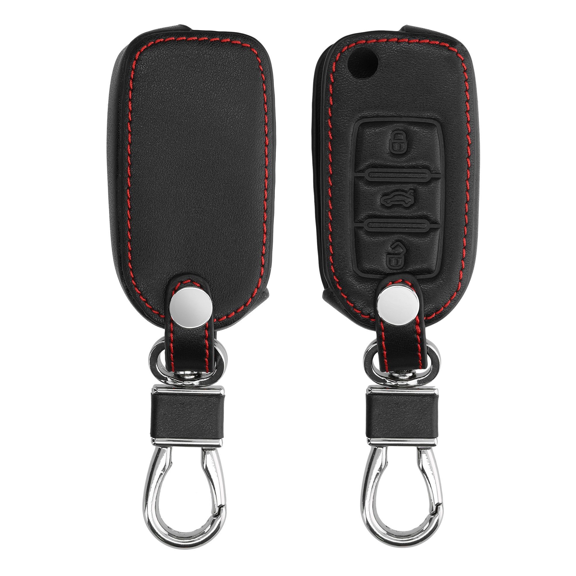 kwmobile Schlüsseltasche Autoschlüssel Kunstleder Hülle für VW Skoda Seat,  Schlüsselhülle Schlüssel Case Cover