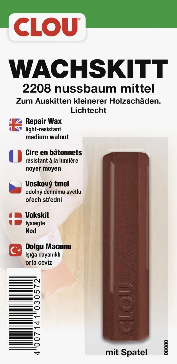CLOU Holzlack Clou Wachskitt nussbaum mittel