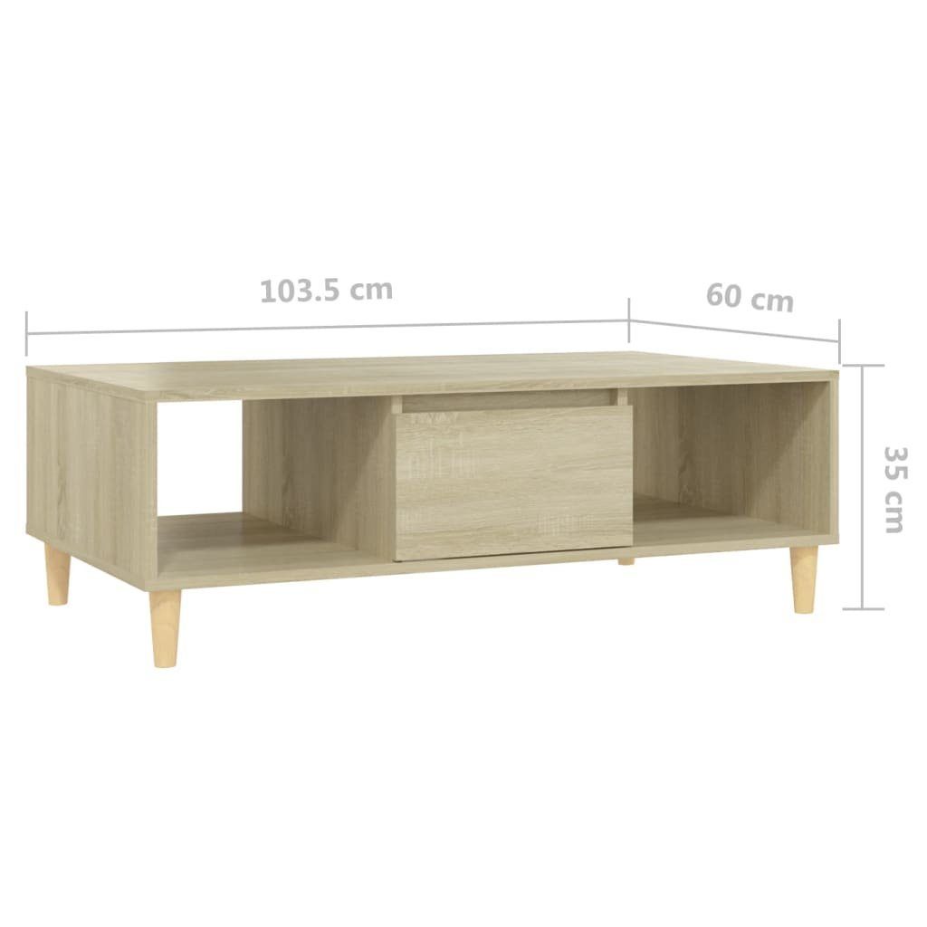 furnicato Couchtisch Spanplatte cm 103,5x60x35 Sonoma-Eiche