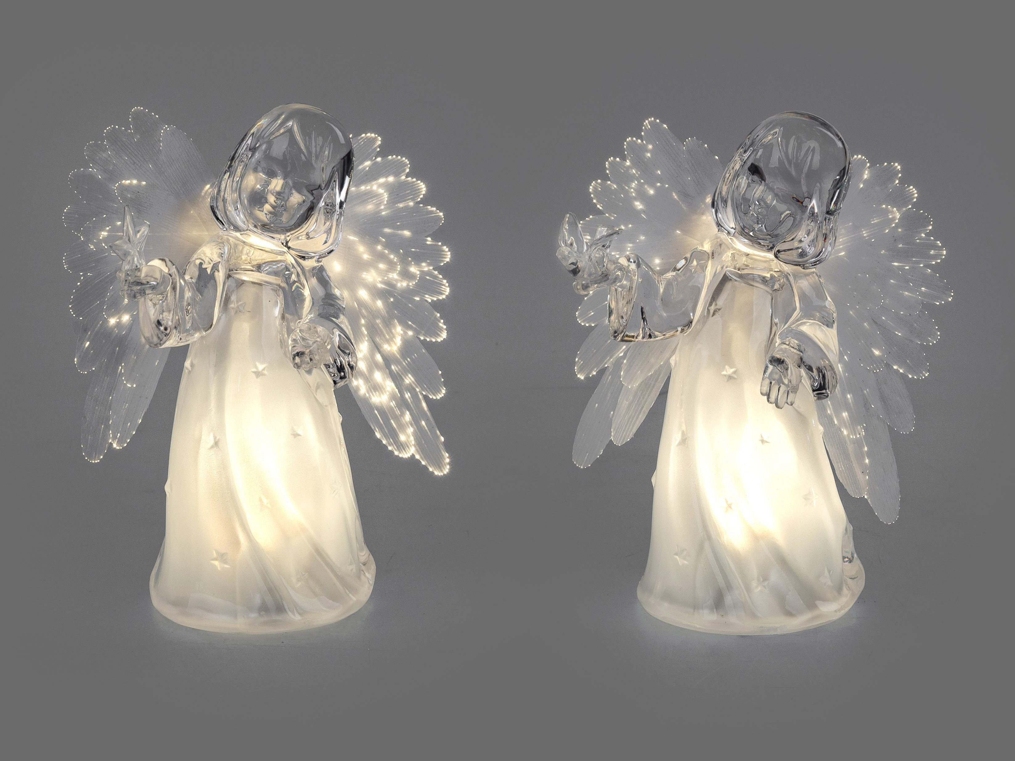 formano Engelfigur Winterzeit Acryl, Höhe: 15cm, Farbe: Transparent, Motiv: Engel