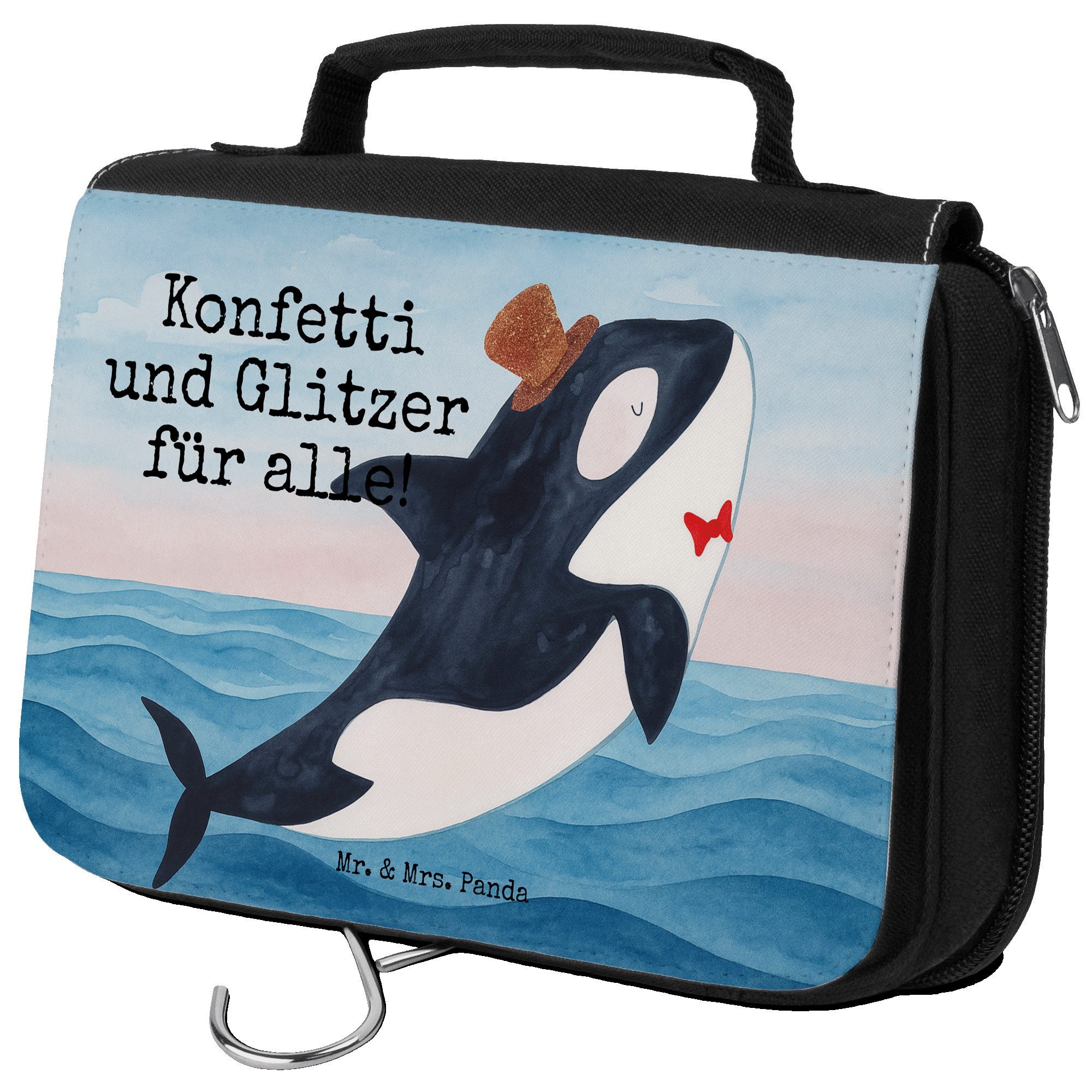 Kulturbeutel Orca Zylinder Design, Kosmetikbeutel, Weiß, Kulturtasche, Meer, beaut