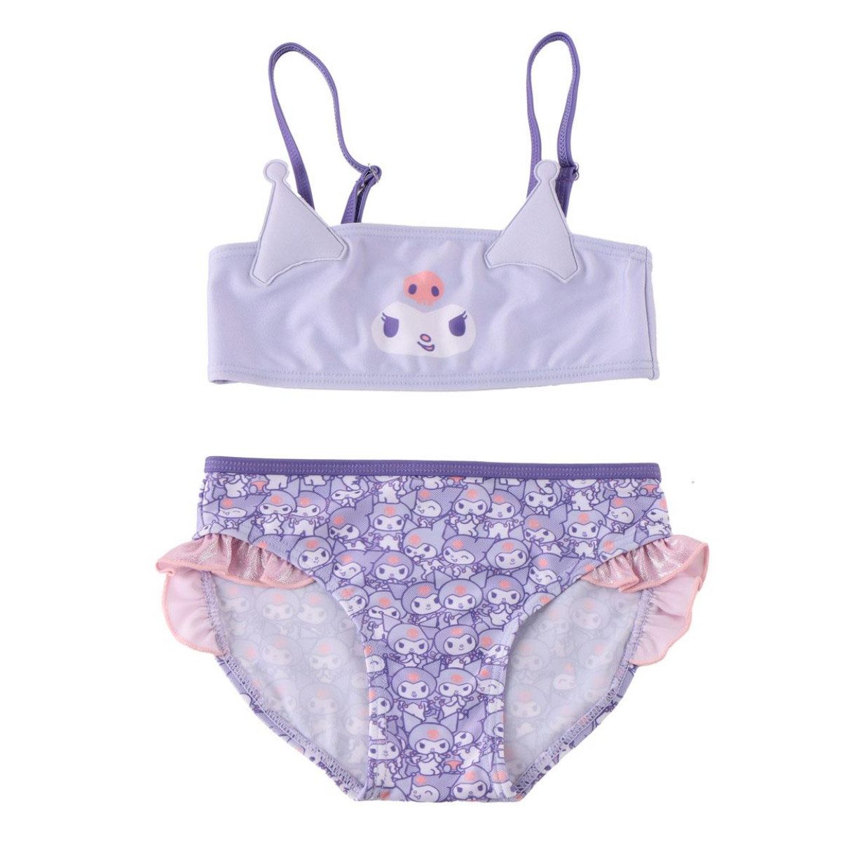 Hello Kitty Bügel-Bikini Kuromi Mädchen Bikini Set Zweiteiler Badebekleidung Strand Pool (Packung)