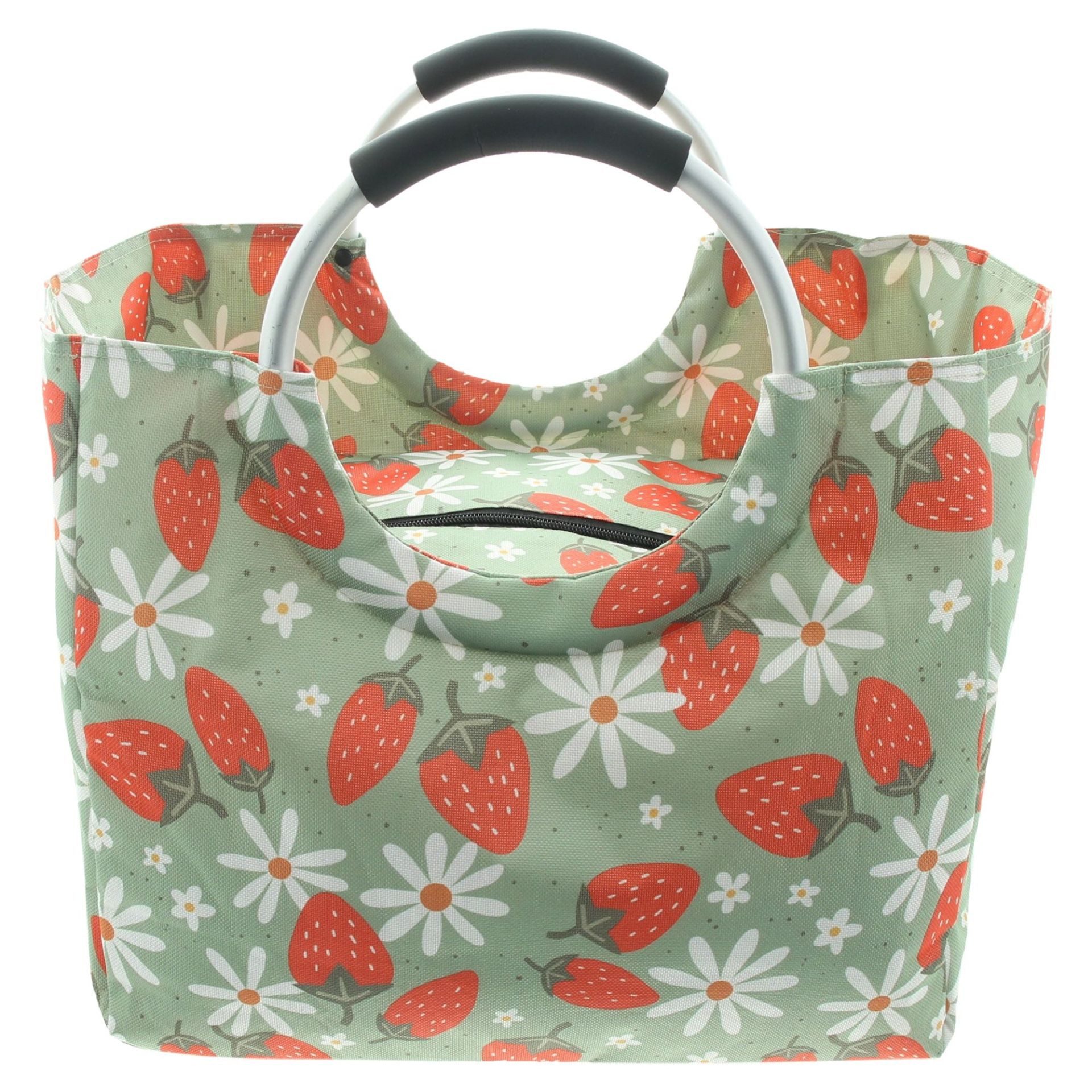Home-trends24.de Kühltasche Thermotasche Erdbeer Kühlbox klein Isoliertasche Lunchtasche