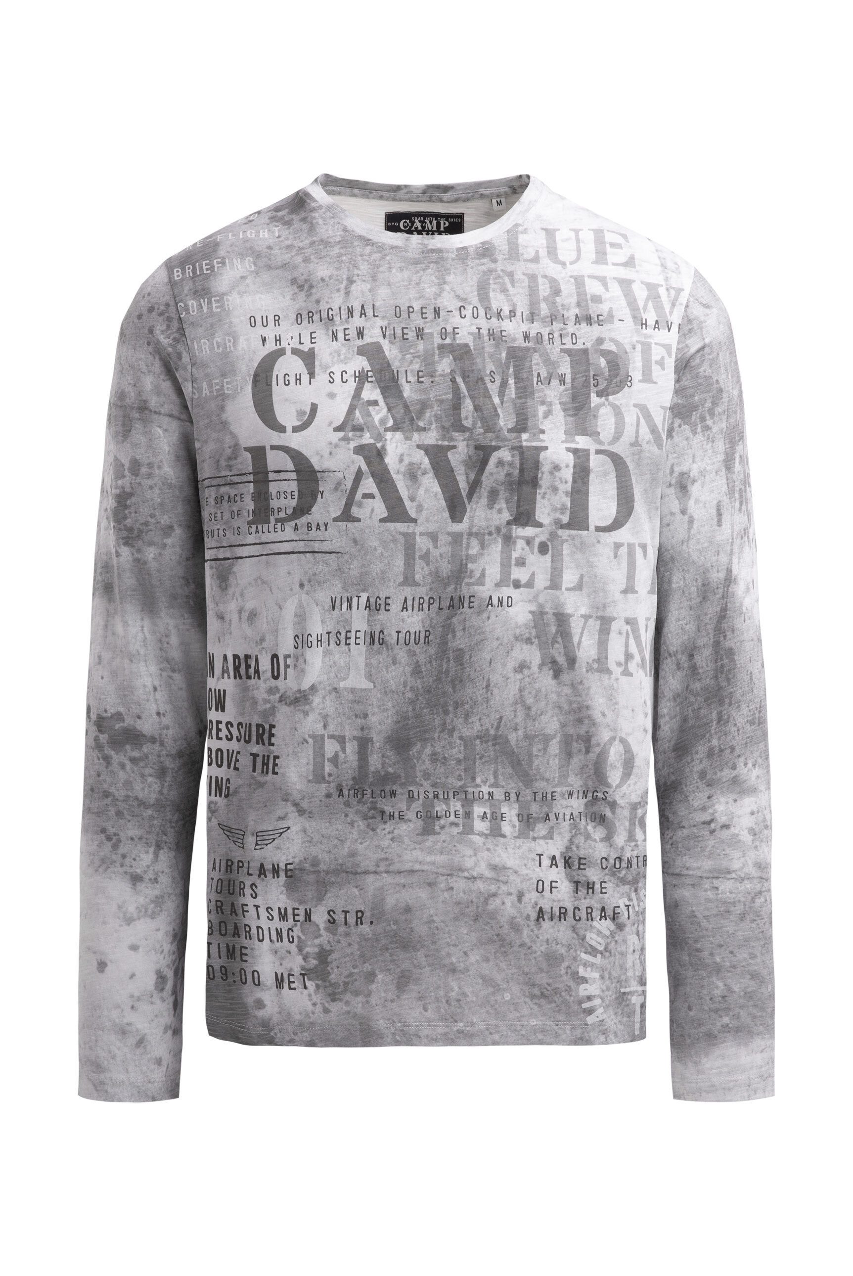 CAMP DAVID Langarmshirt aus Baumwolle günstig online kaufen