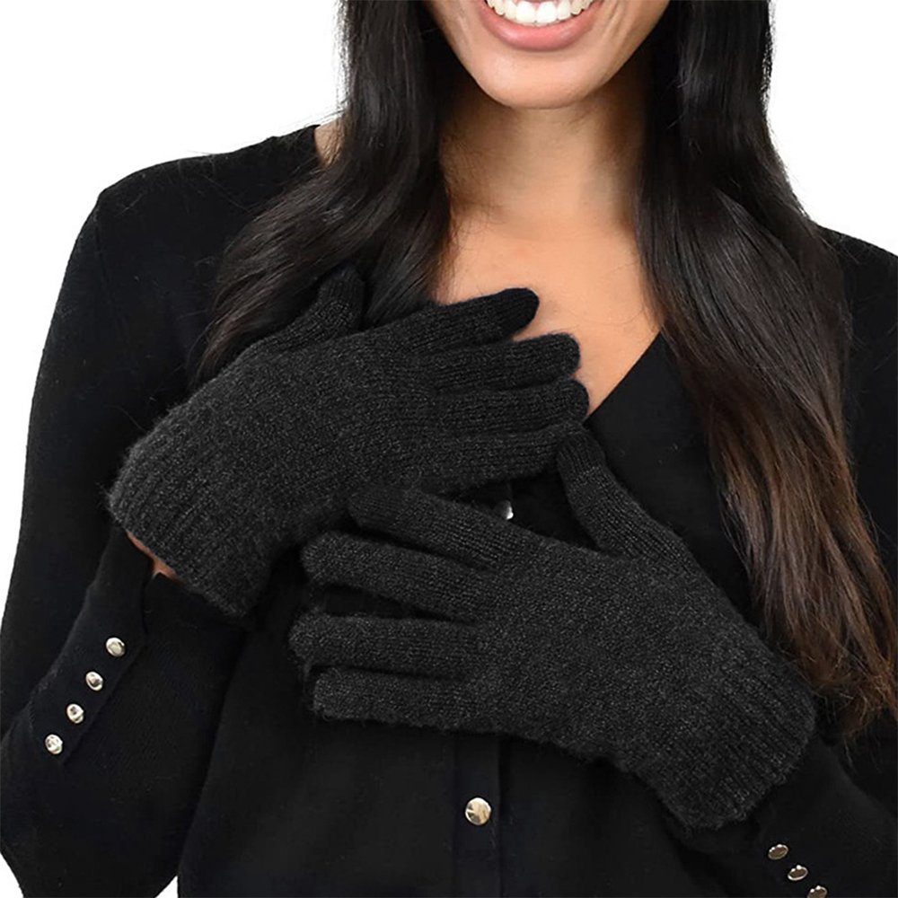 Schwarz Reisen und Vielseitige Damenhandschuhe Union warme kältebeständige Strickhandschuhe