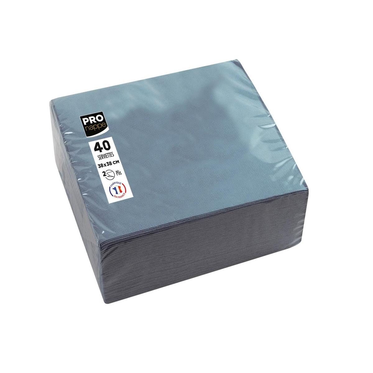 PROnappe Papierserviette PROnappe SV623830I PROnappe Dinner-Servietten, 380 x 380 mm, grau