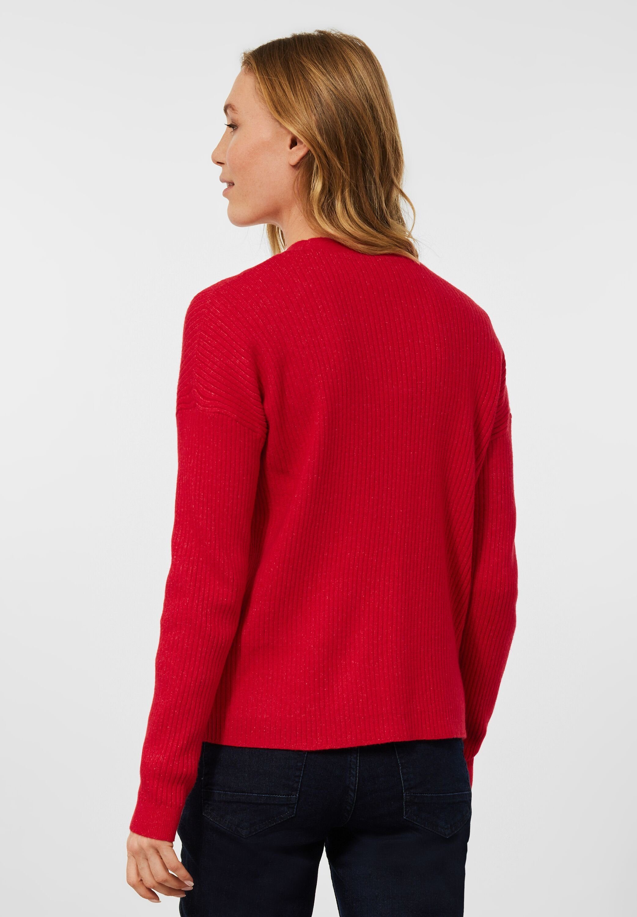 strong Strickpullover Cecil red